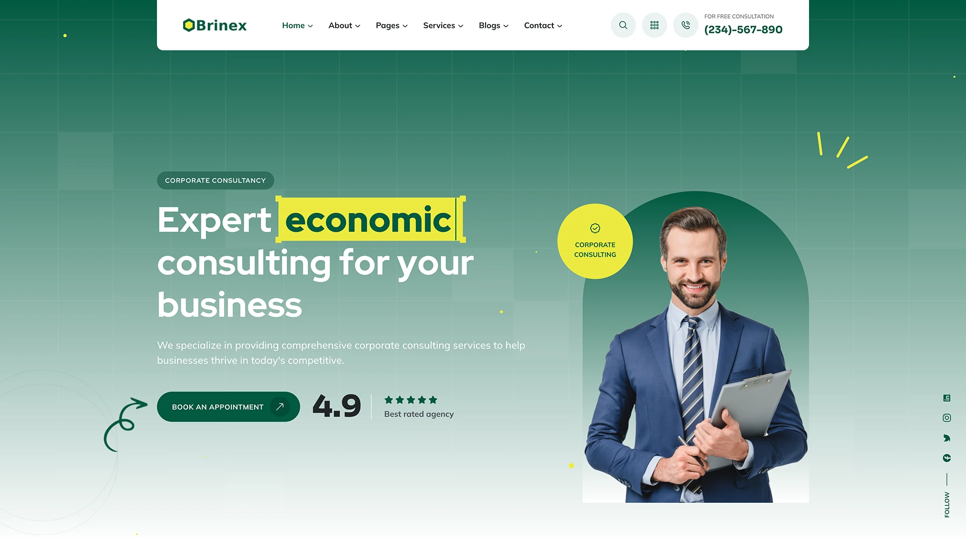 Brinex - Multipurpose Business Consulting HTML Template