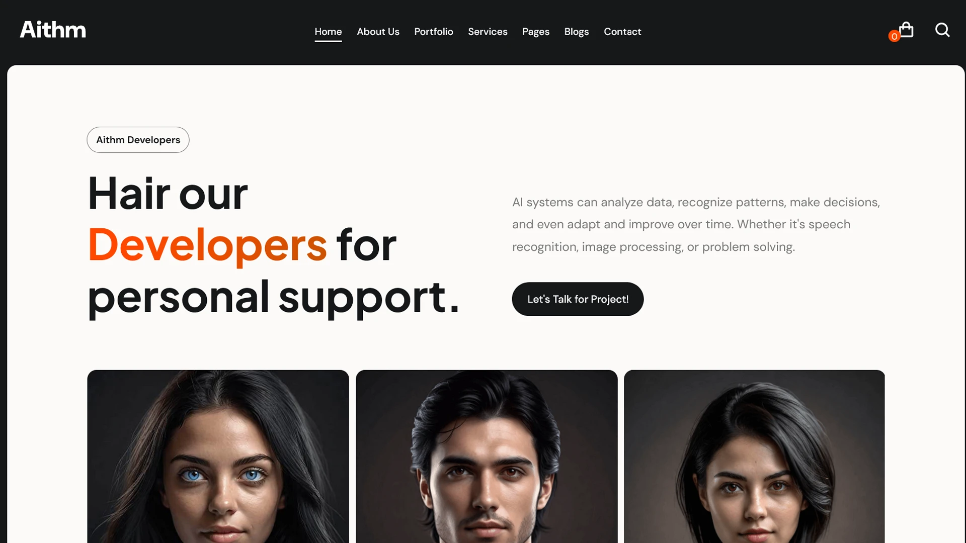 Aithm - AI Agency & Futuristic Startup HTML Template