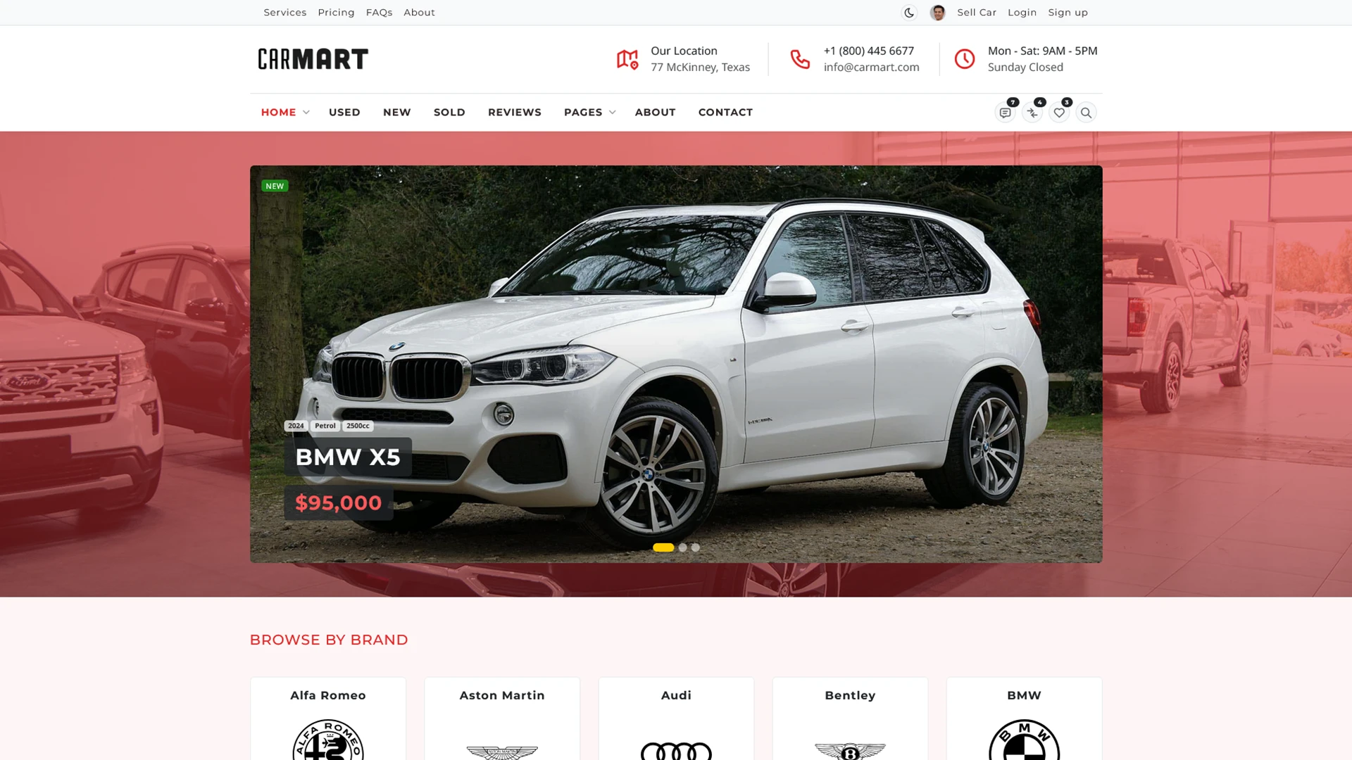 CarMart - Automotive Car Dealership WordPress Theme
