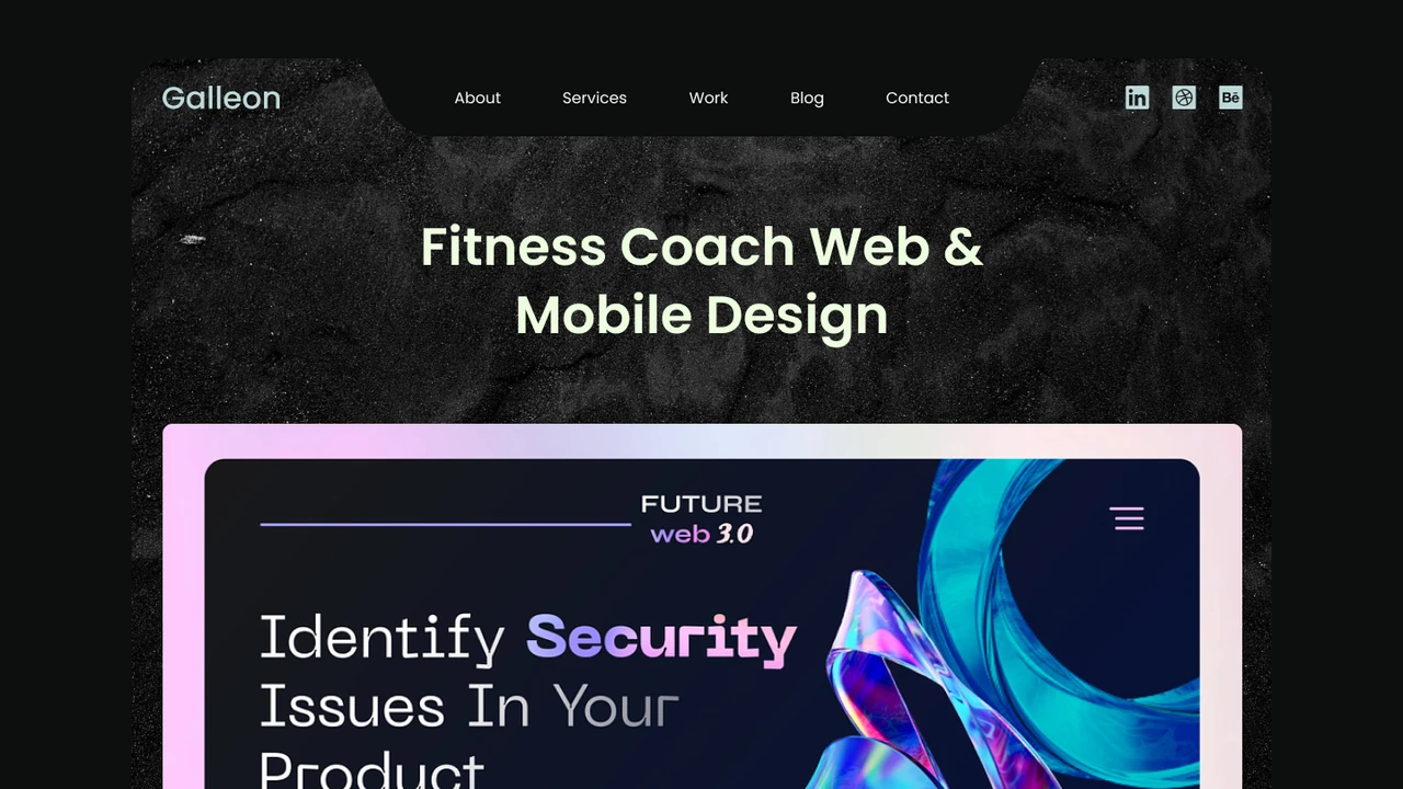 Galleon - Personal Portfolio Figma UI Template