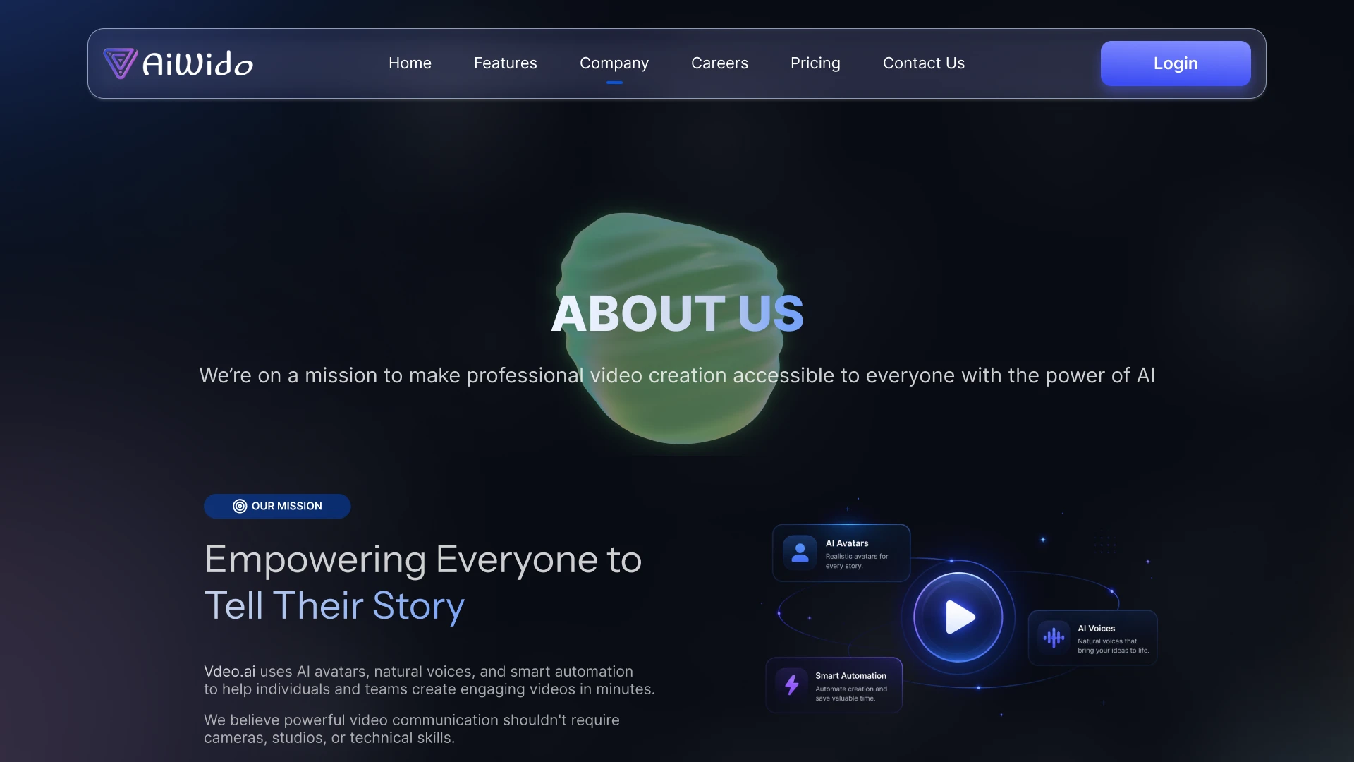 AiWido - Premium Futuristic AI Video Generator SaaS Figma Template
