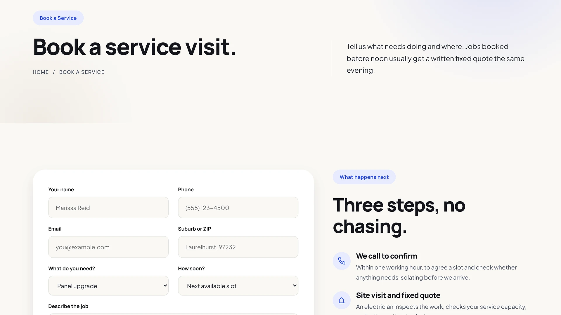 Voltiq - Electrician & Electrical Services React Template (Screenshot 9 of 10)