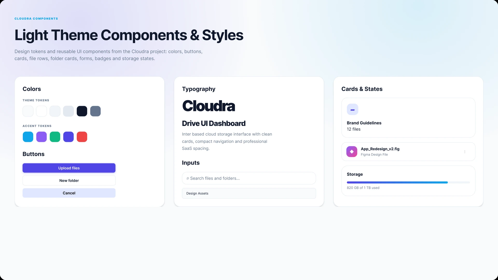 Cloudra - Cloud Storage HTML Template