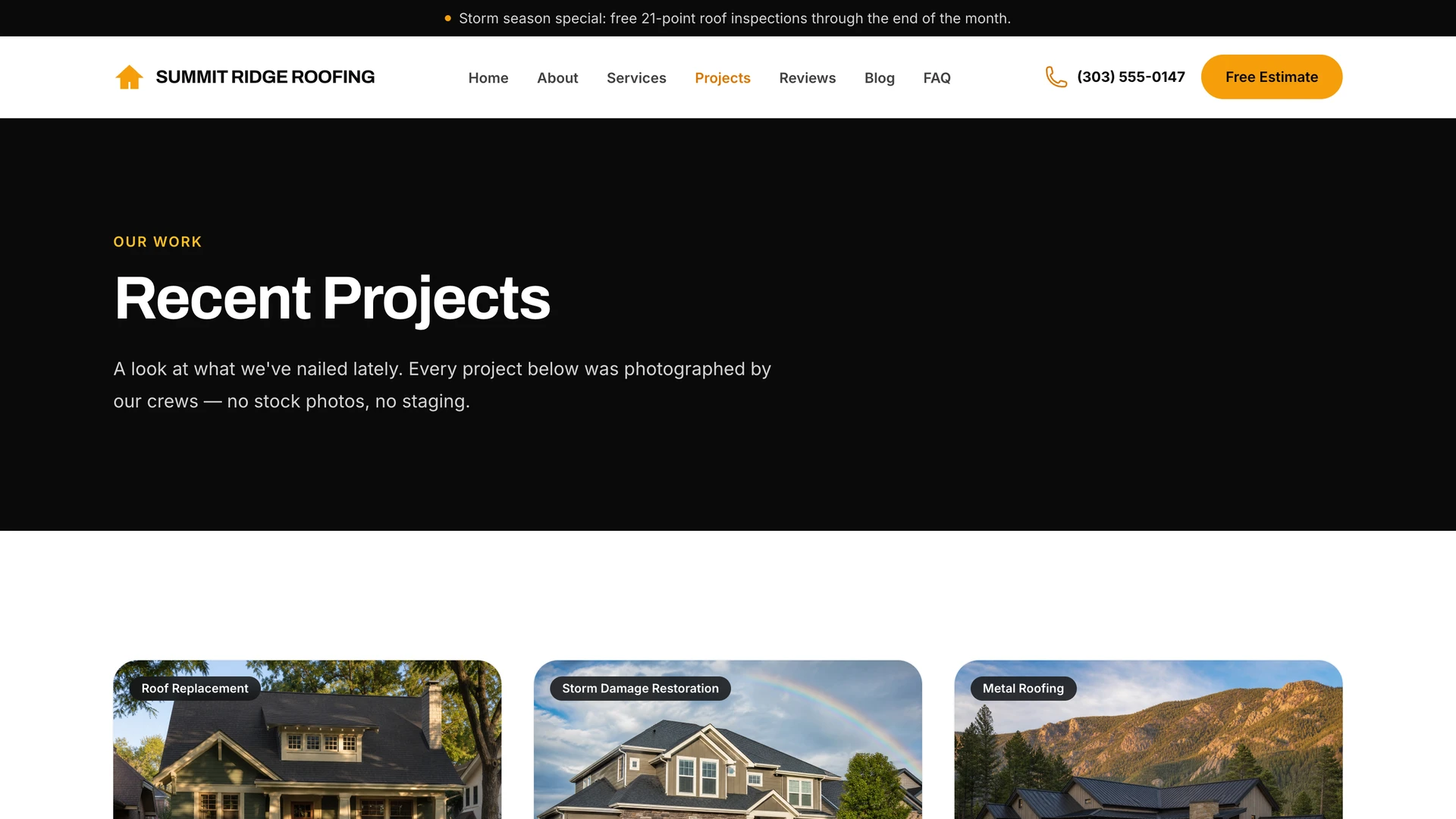 Apex - Professional Roofing Company Website Template
