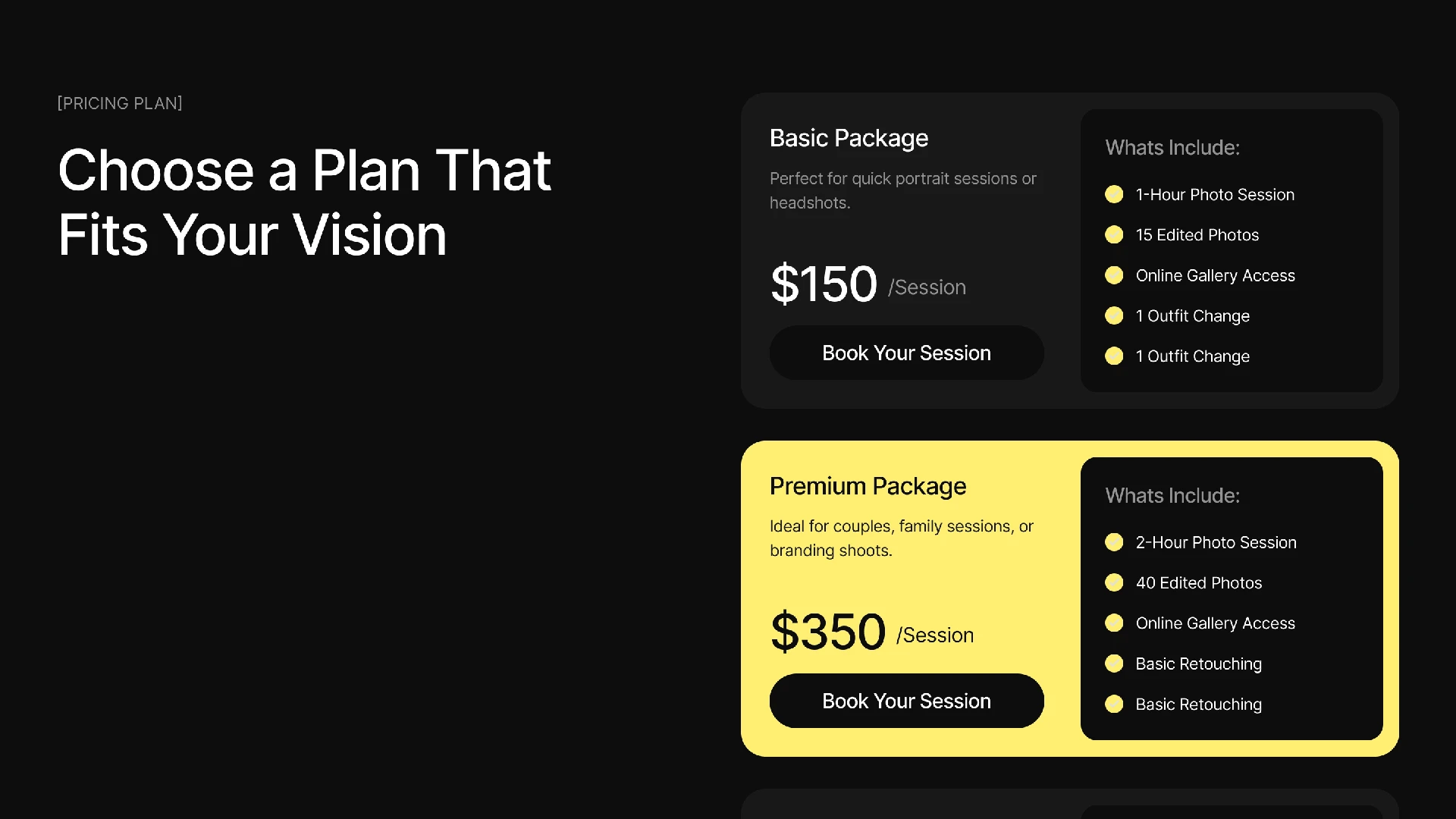 Golden Flash - Photography & Creative Studio HTML Template