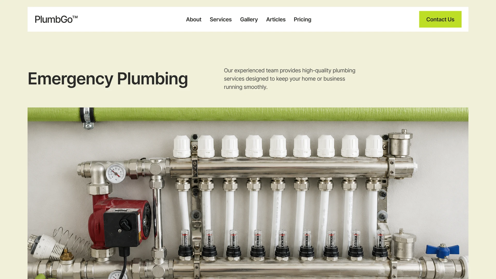 PlumbGo - Plumbing Business Framer Template