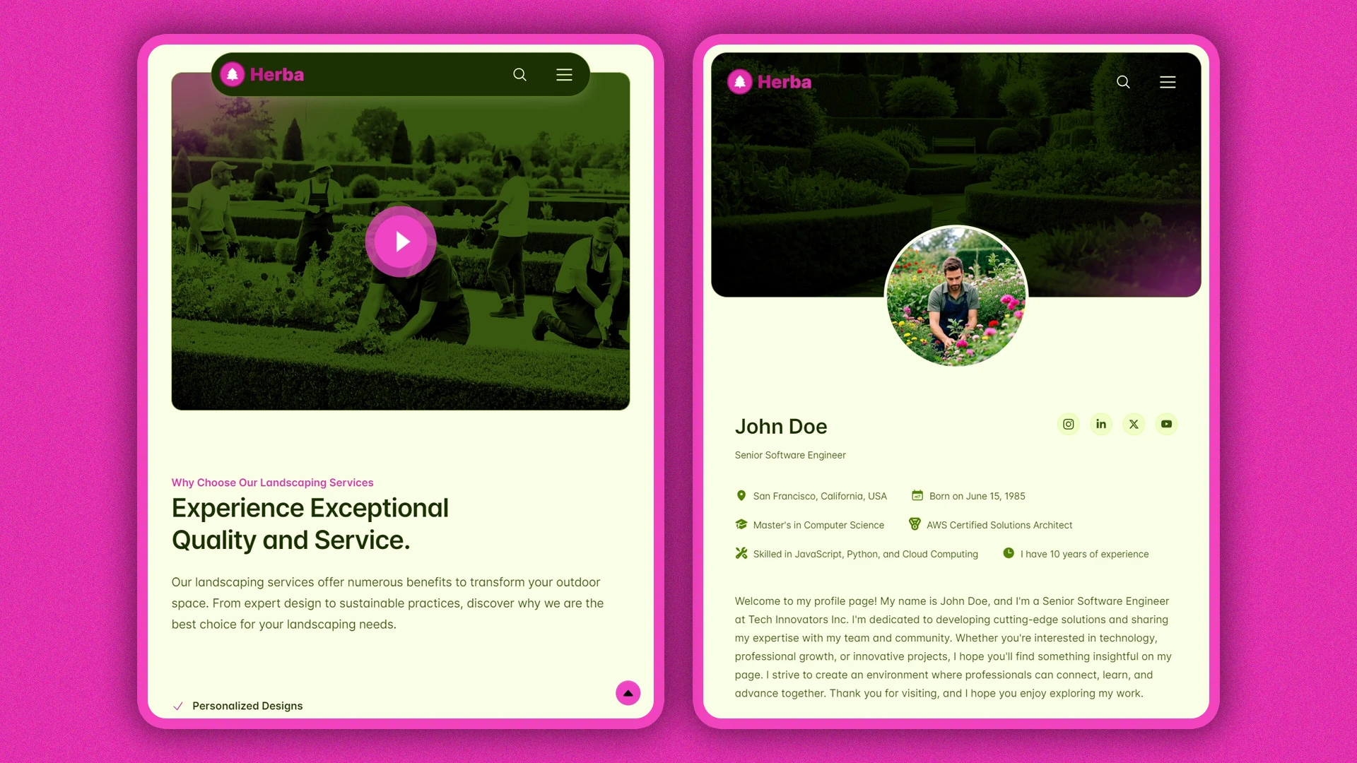 Herba - Innovative Landscaping and Green Spaces HTML Website Template