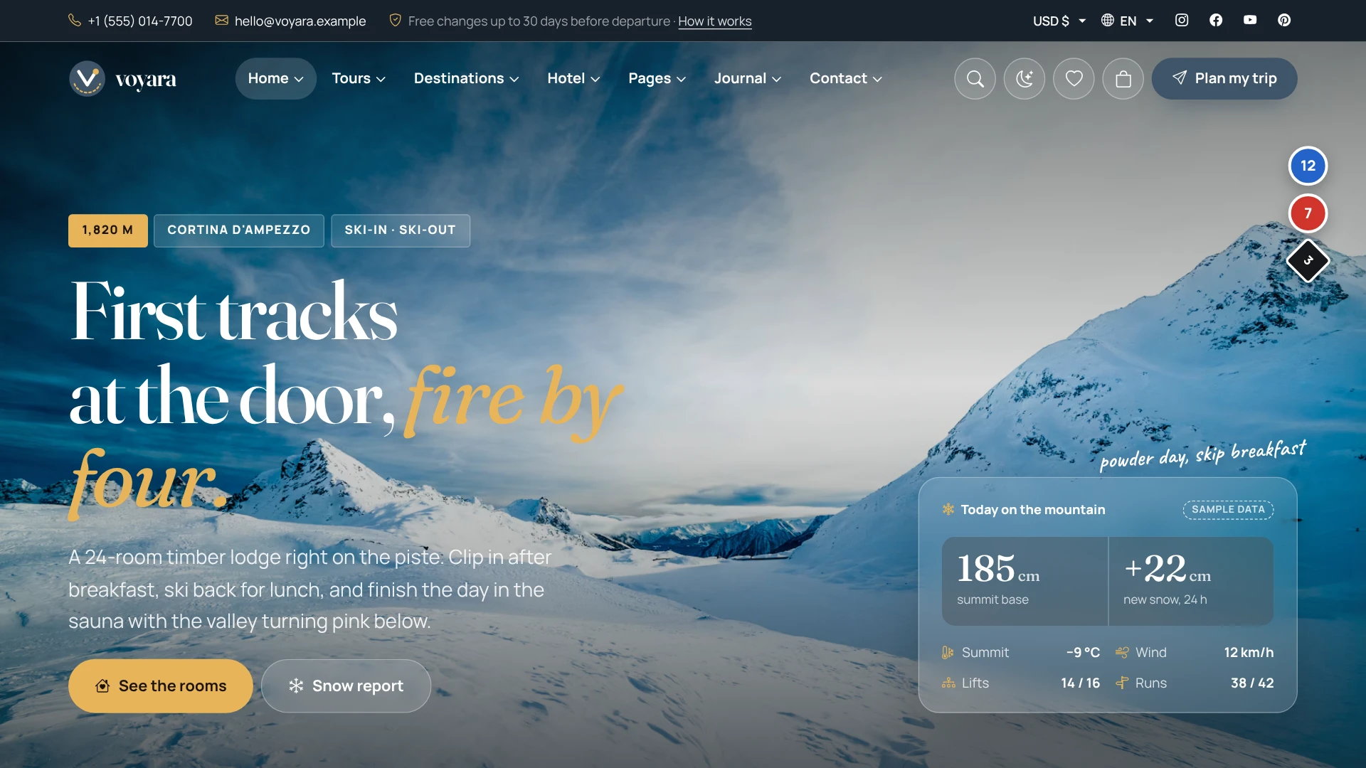 Voyara - Travel Agency & Boutique Hotel HTML Template