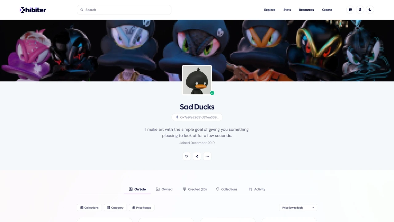 Xhibiter - Web3 Crypto NFT Marketplace Figma Template