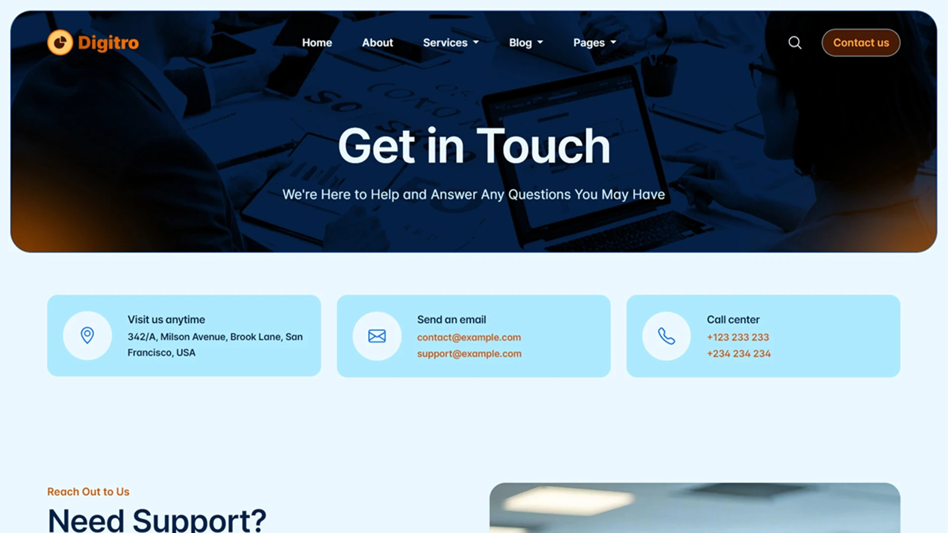 Digitro - Cutting-Edge Digital Marketing Agency HTML Website Template