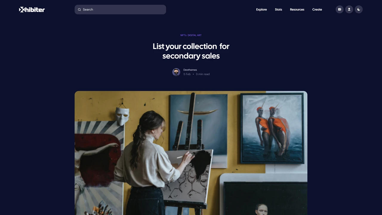 Xhibiter - Web3 Crypto NFT Marketplace Figma Template