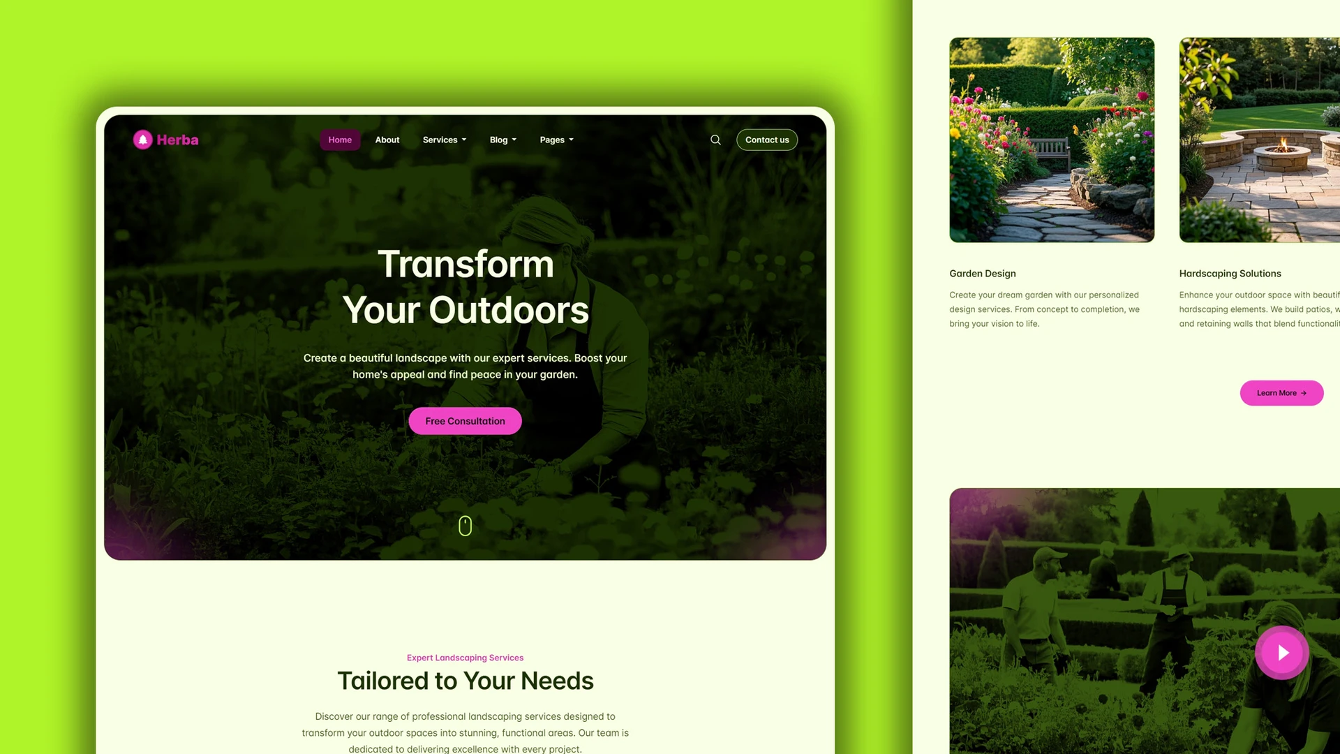 Herba - Innovative Landscaping and Green Spaces HTML Website Template