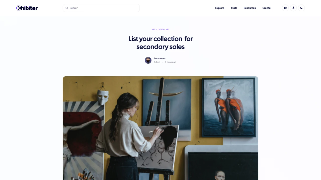 Xhibiter - Web3 Crypto NFT Marketplace Figma Template