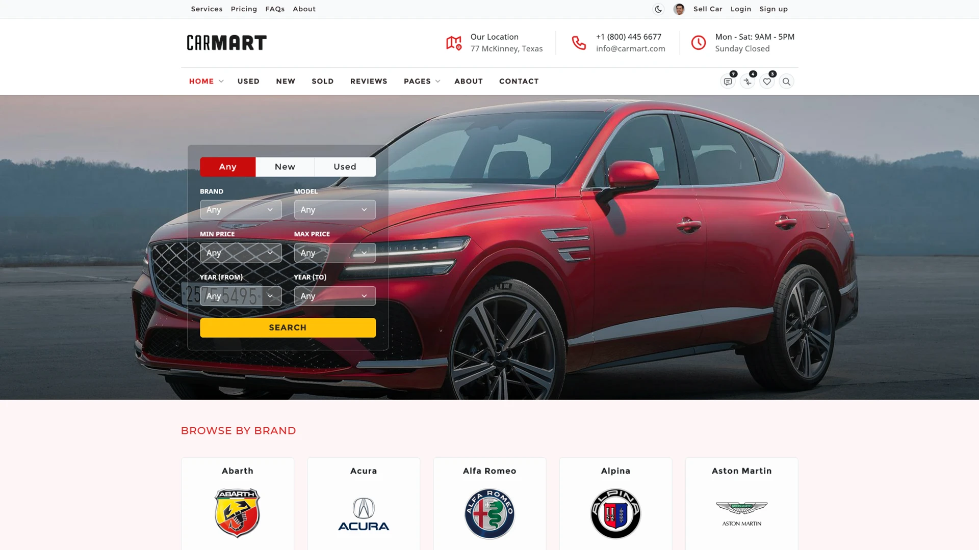 CarMart - Automotive Car Dealership WordPress Theme