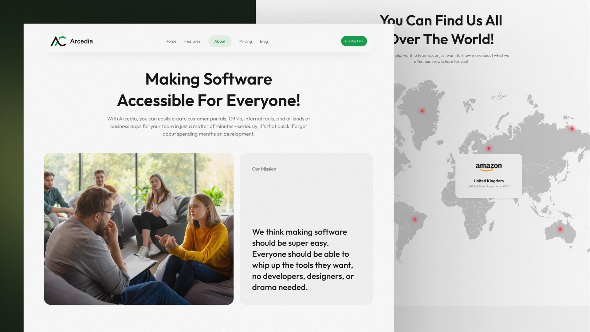 Arcedia - SaaS, Startup, AI Landing Page Framer & Figma Template