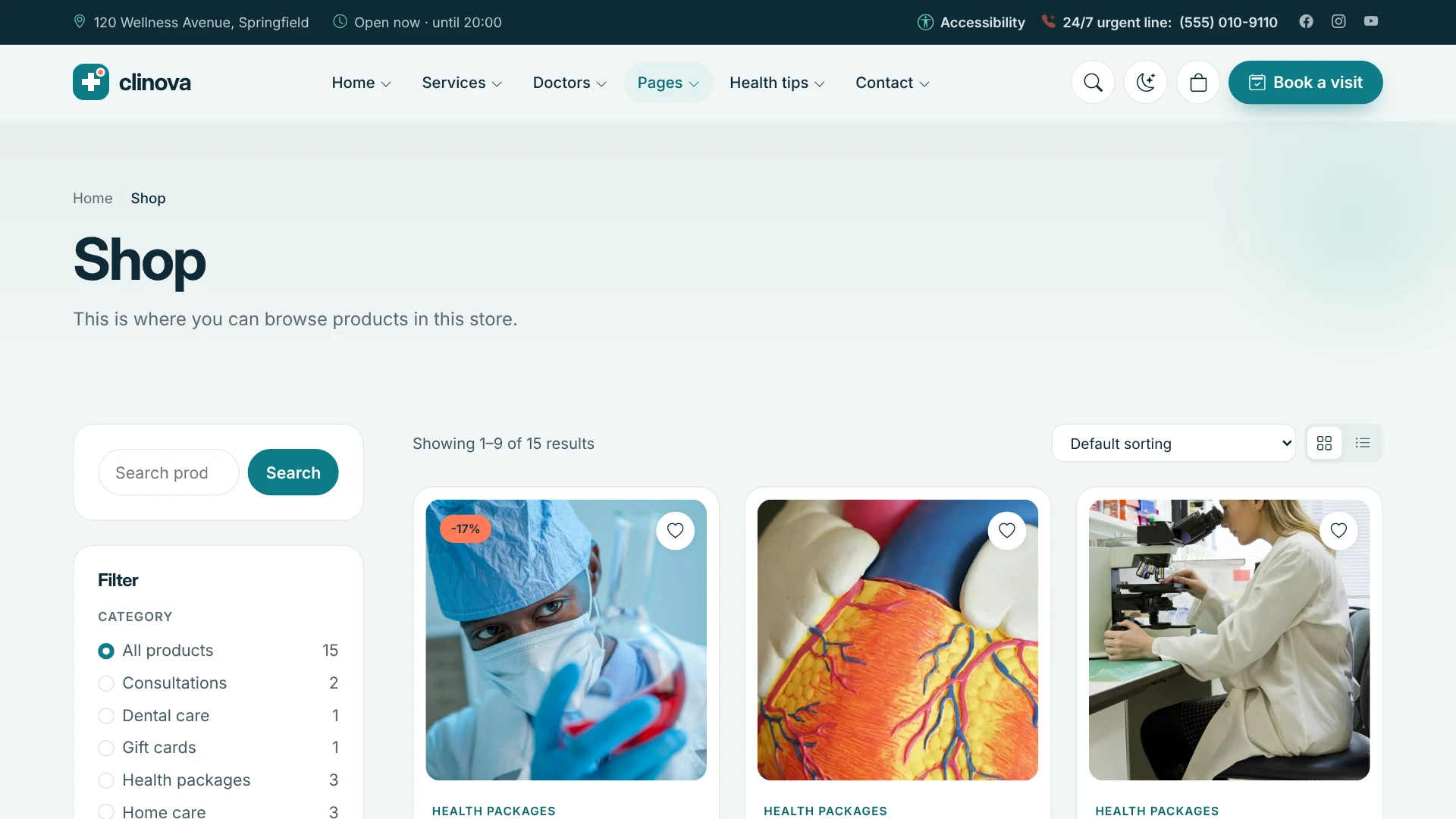 Clinova - Medical Clinic & Healthcare WordPress Theme