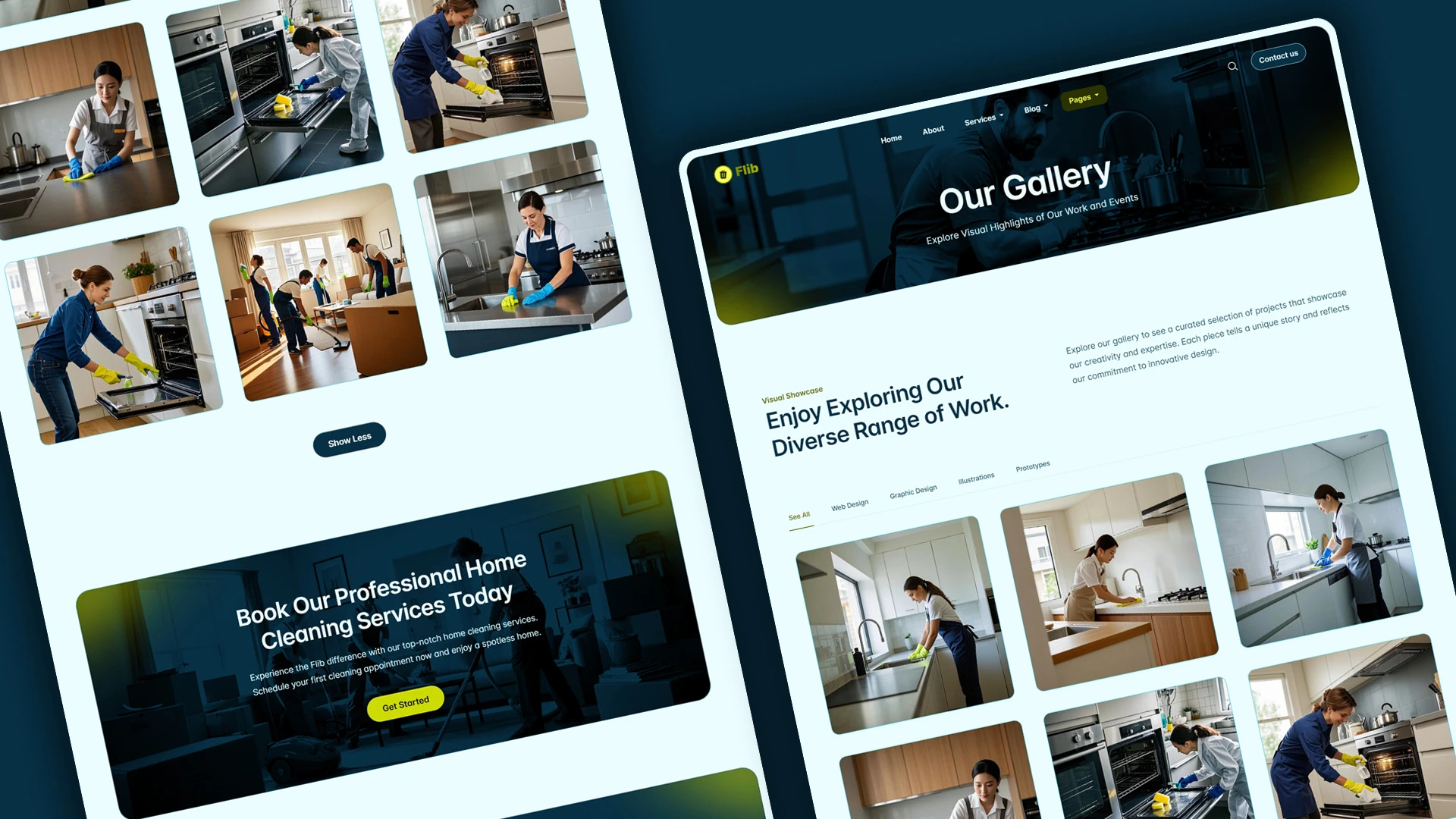 Flib - HTML Website Template For Premium Home Cleaning Services