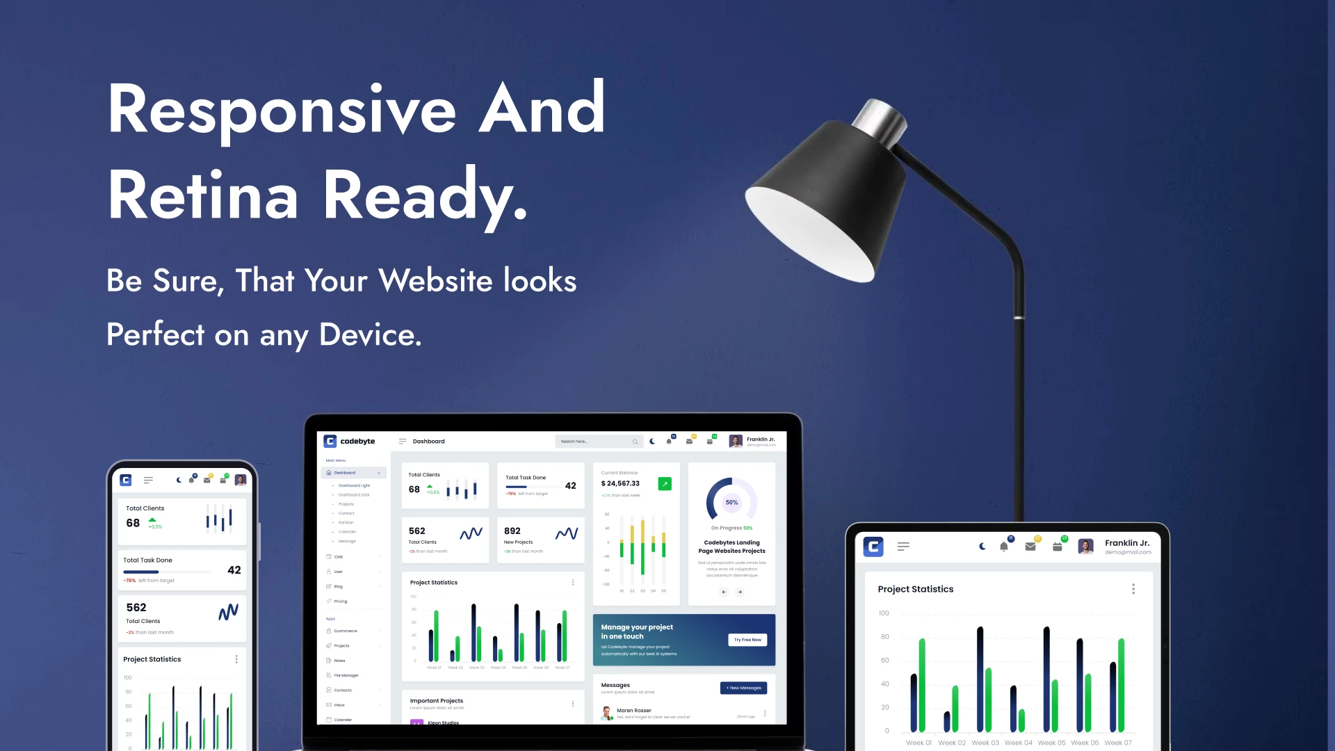 CodeByte - 8 in 1 Admin Dashboard Template