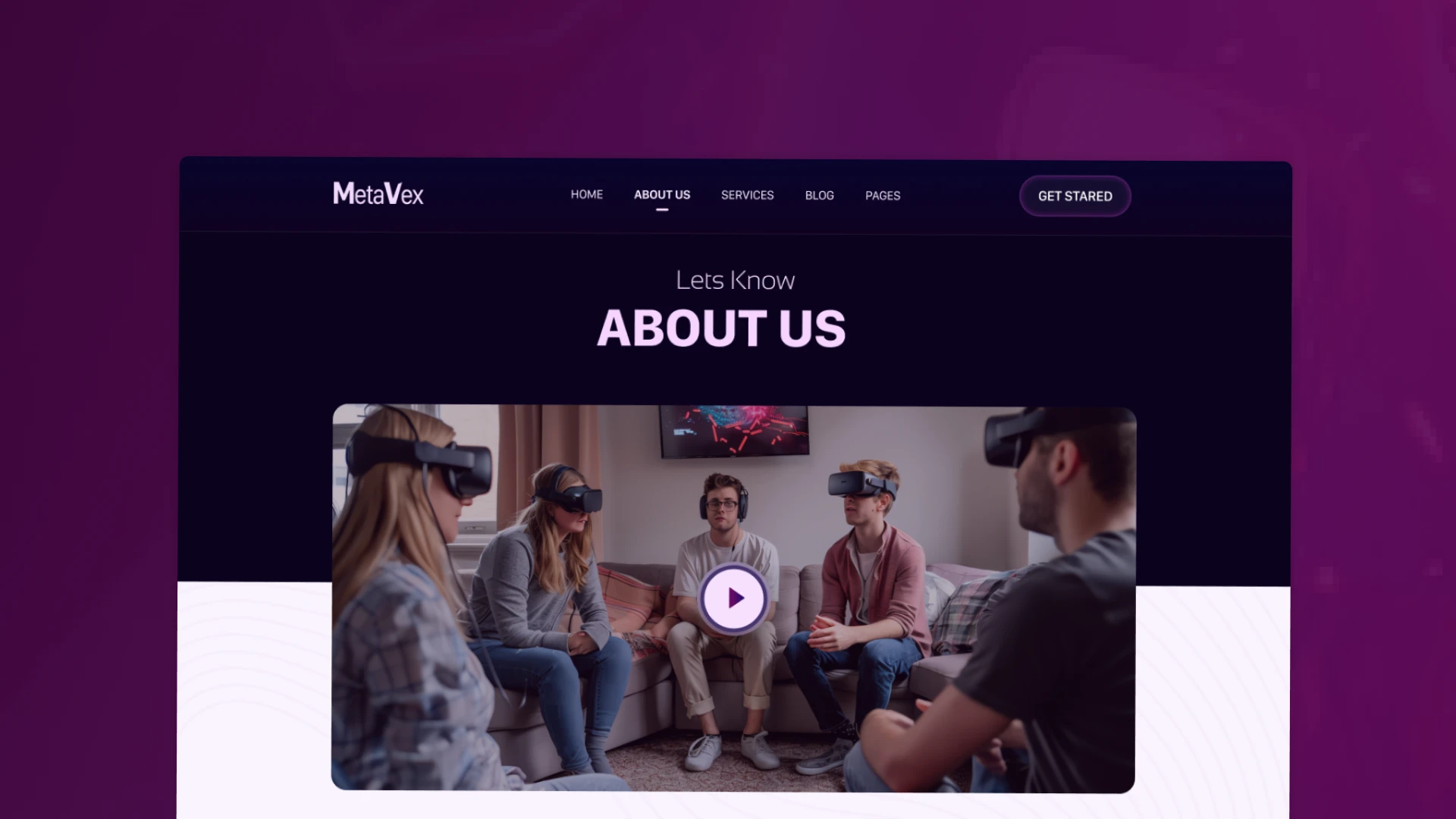 Metavex - Virtual Reality Website Figma Template