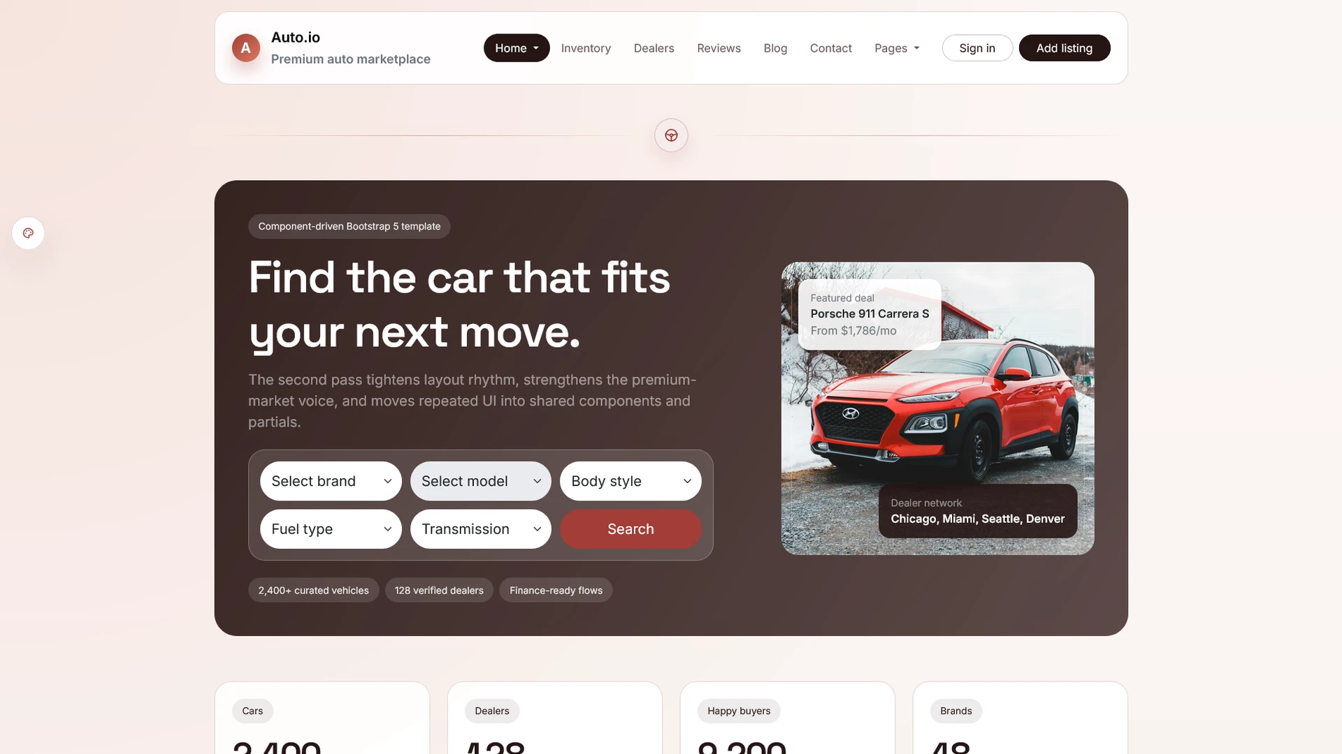 AutoIO - Cars Listings & Directory Template