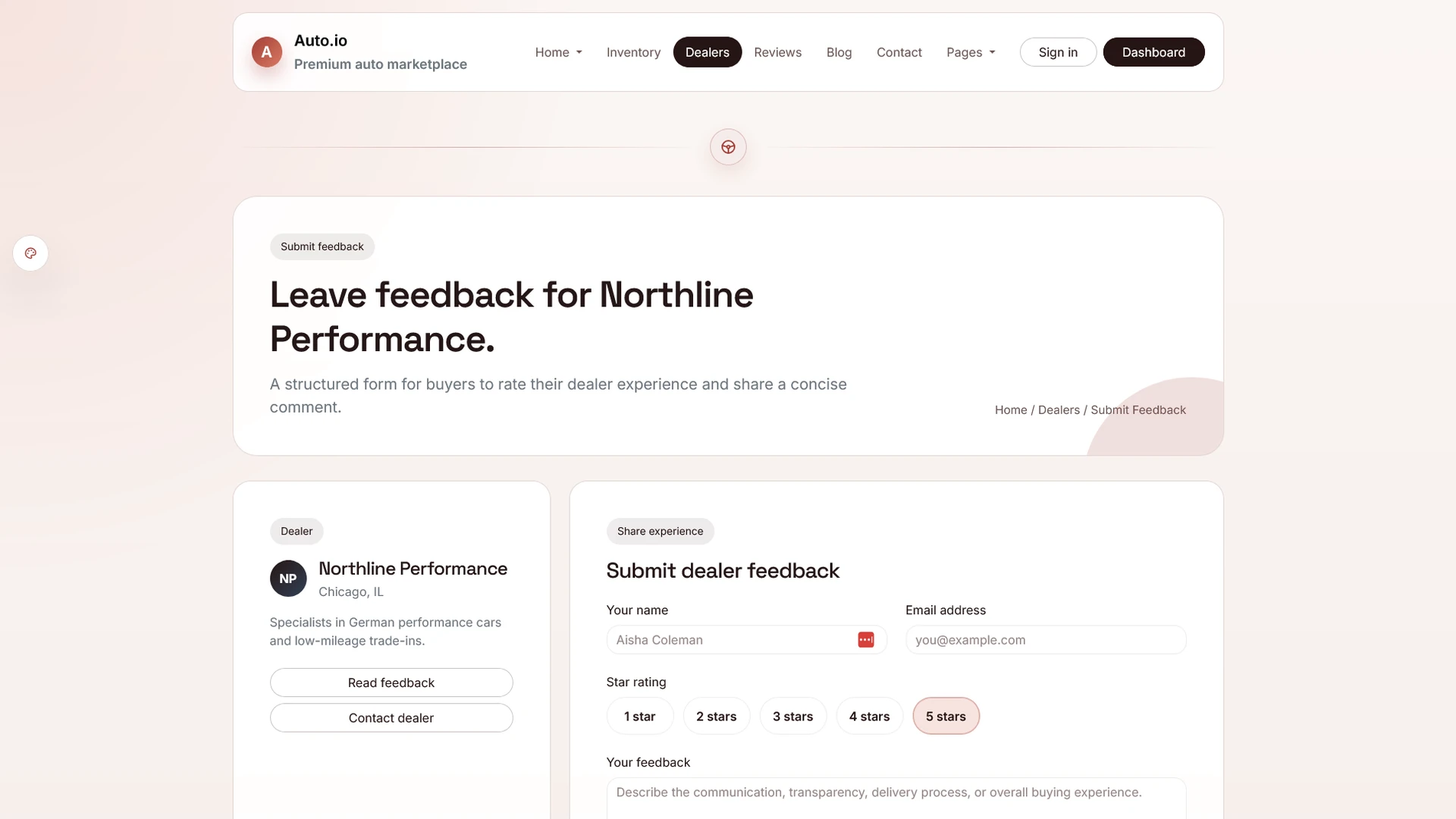 AutoIO - Cars Listings & Directory Template