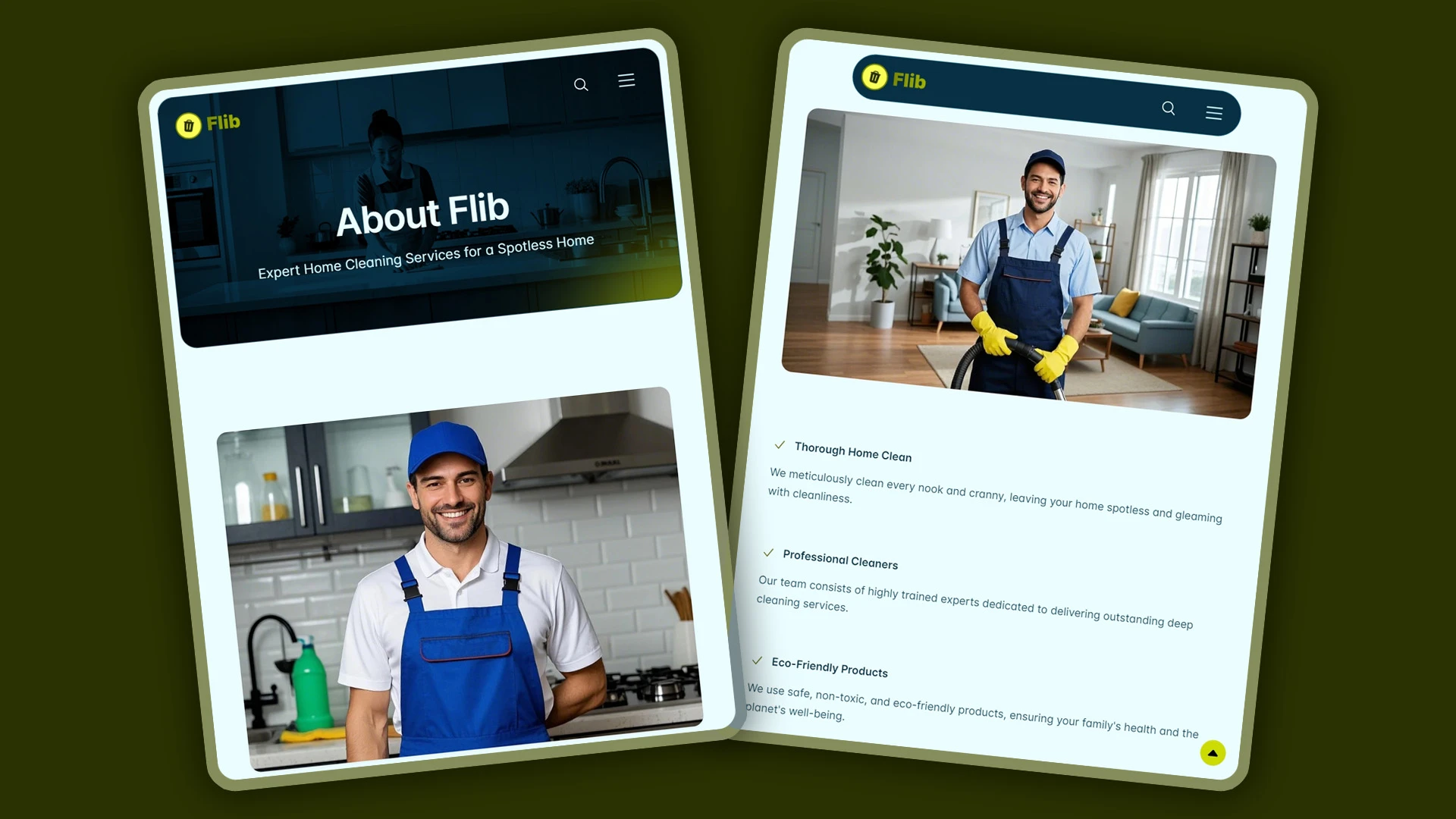Flib - HTML Website Template For Premium Home Cleaning Services