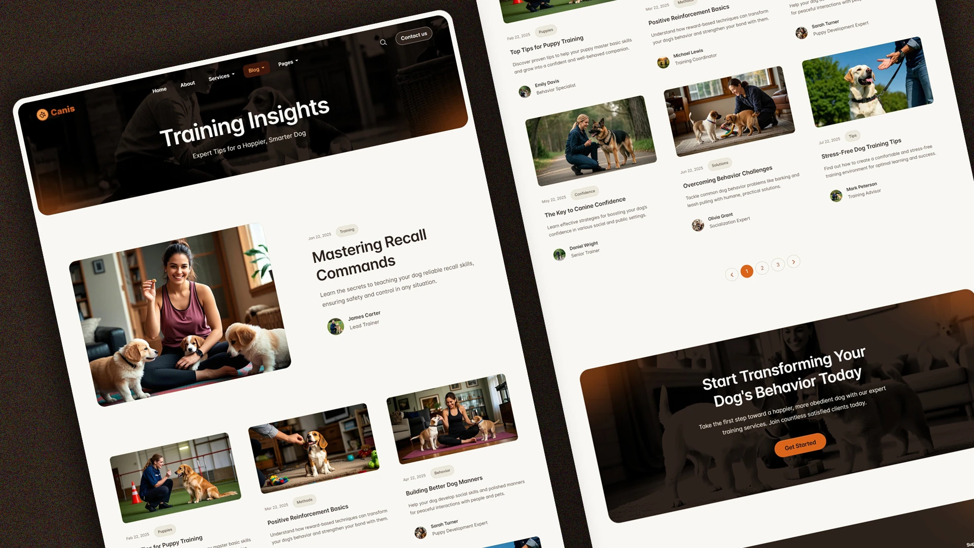 Canis - Professional Dog Training Services HTML Website Template