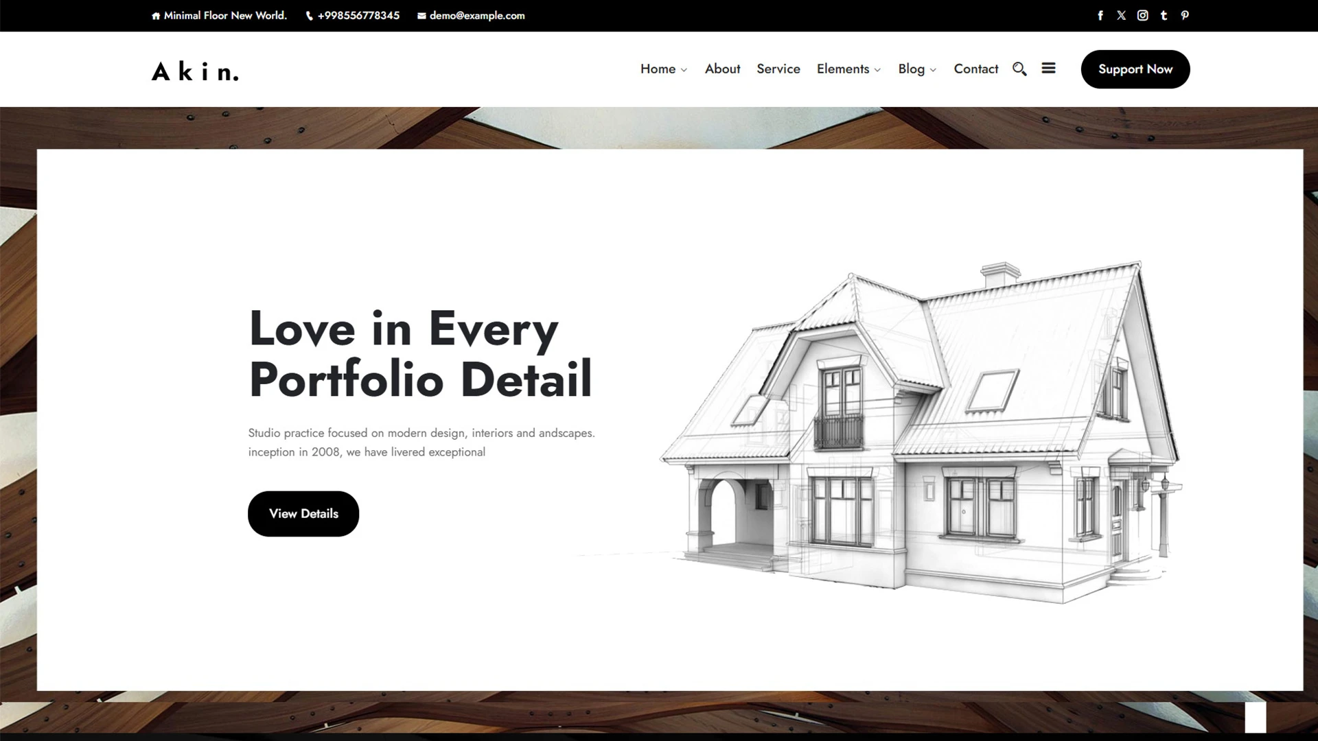Akin - Minimal and Architecture WordPress Theme