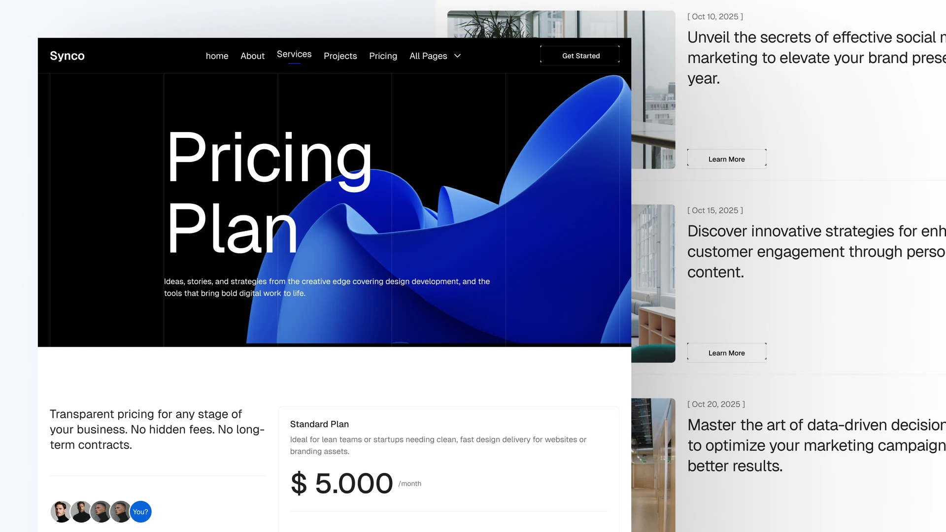 Synco - Agency Portfolio & Creative Agency Framer and Figma Template