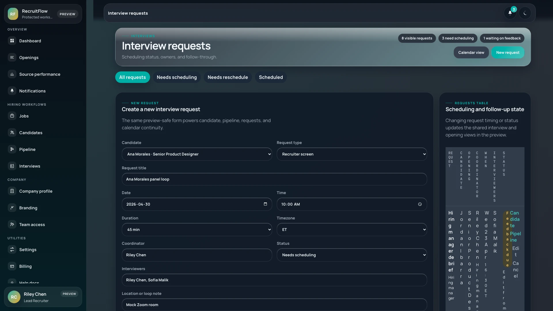 RecruitFlow - React Job Board & Recruiter Dashboard Template
