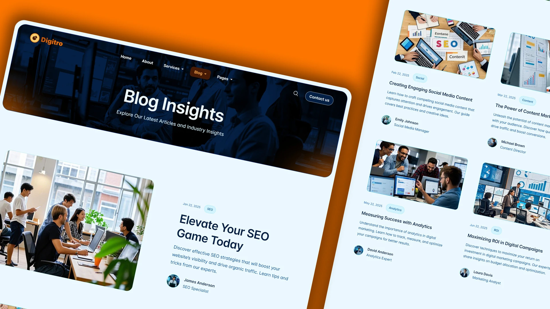 Digitro - Cutting-Edge Digital Marketing Agency HTML Website Template