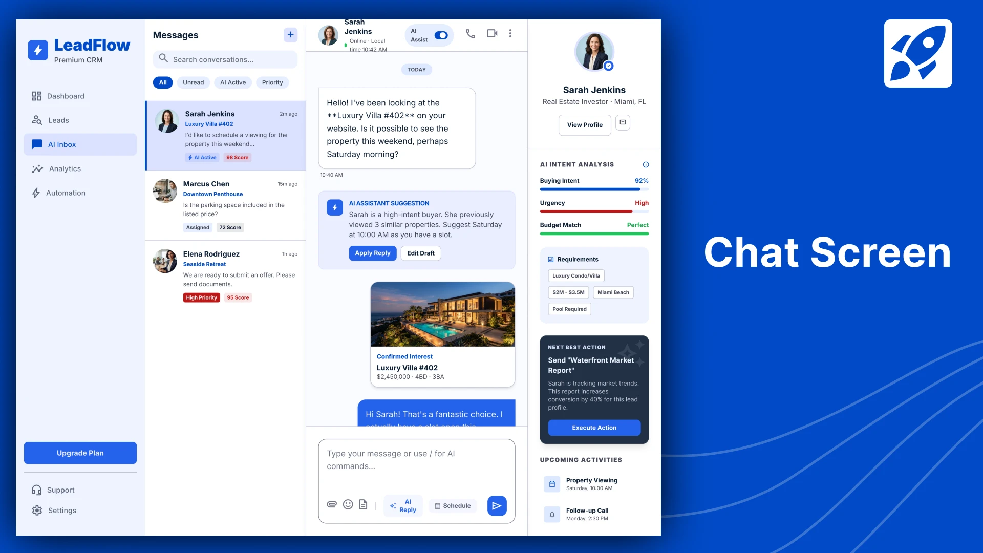 LeadFlow - AI Sales CRM Dashboard Figma UI Kit