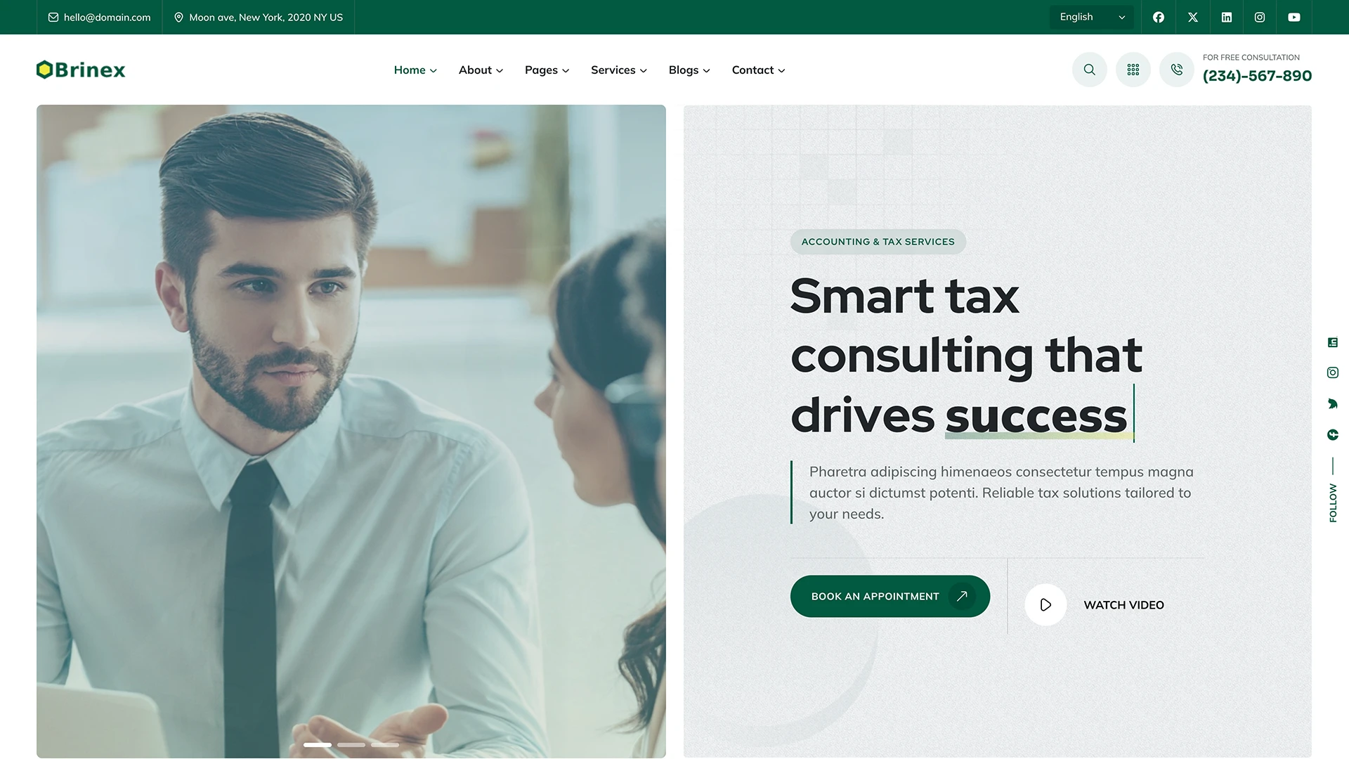 Brinex - Multipurpose Business Consulting HTML Template