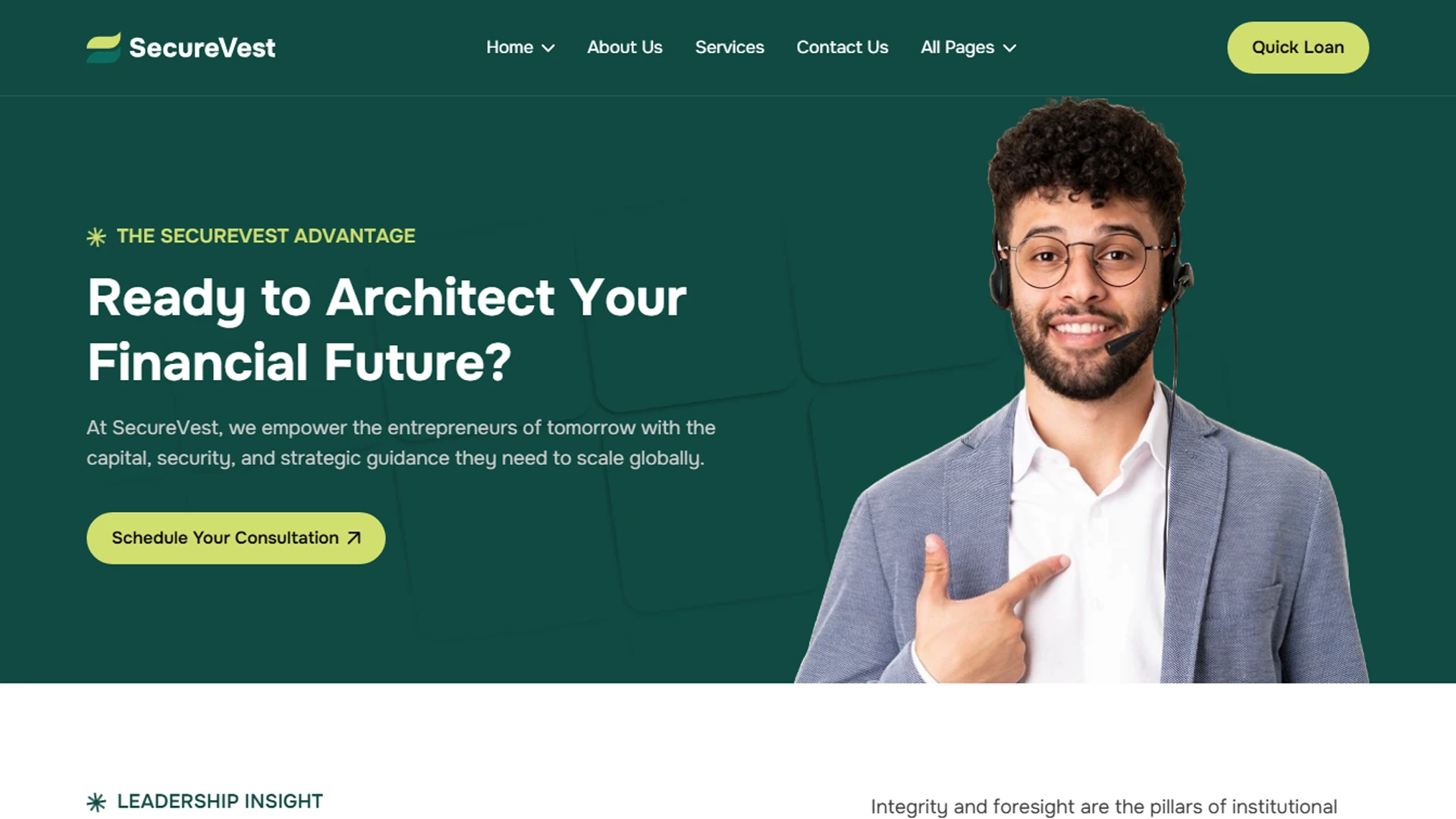 SecureVest - Vue.js Digital Banking & Financial Services Template