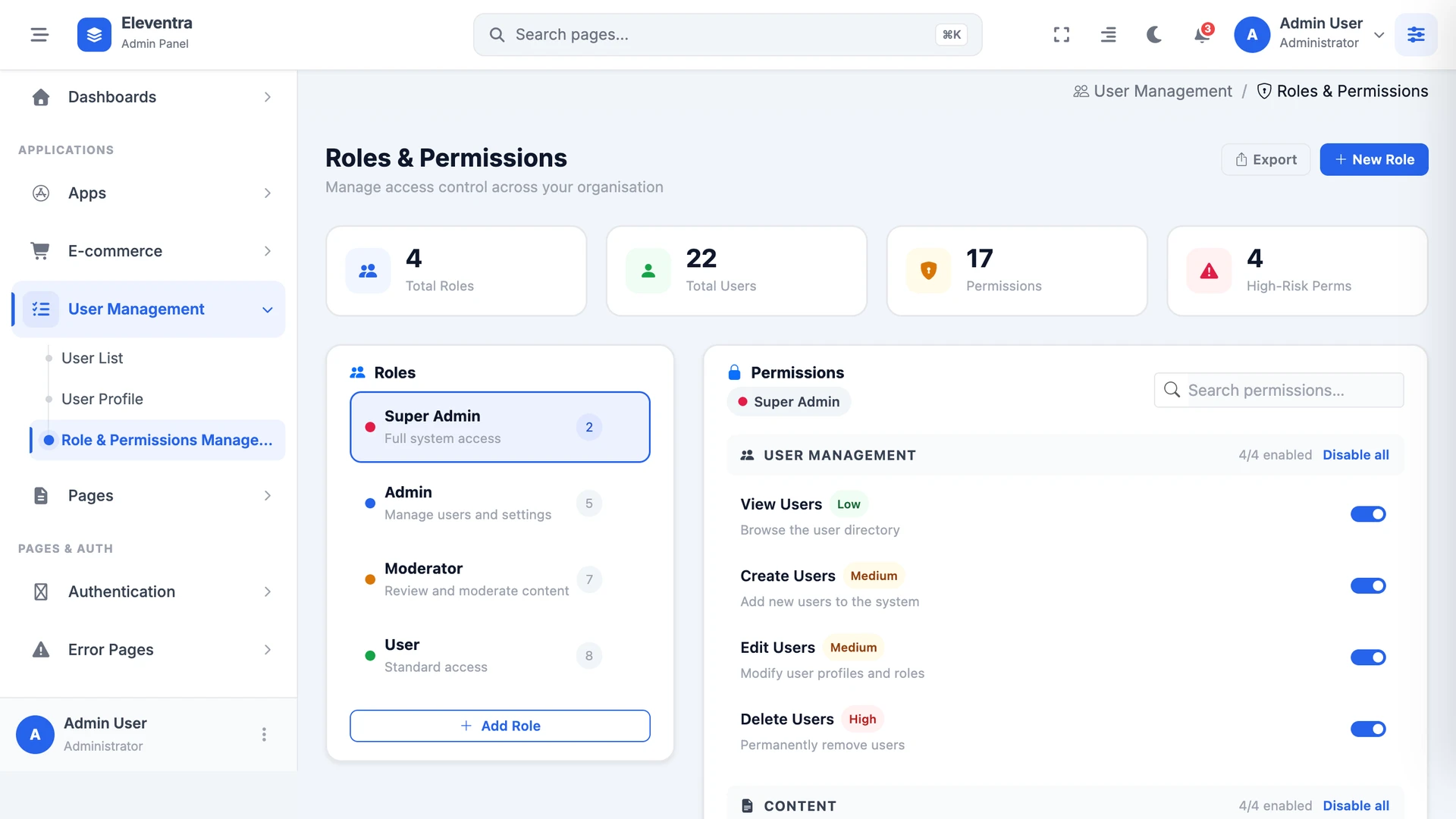 Eleventra - Angular 21 Admin Dashboard Template + UI Kit + 90+ Pages