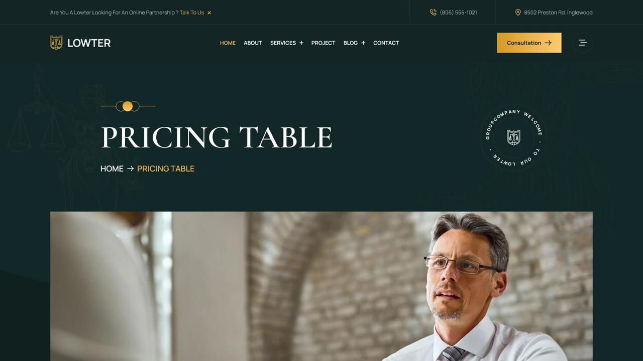 Lowter - Lawyer, Attorney & Law Firm Figma Template