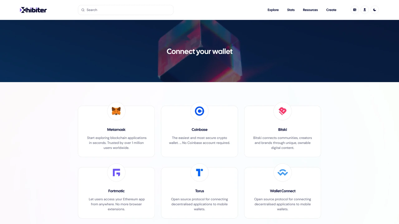 Xhibiter - Web3 Crypto NFT Marketplace Figma Template
