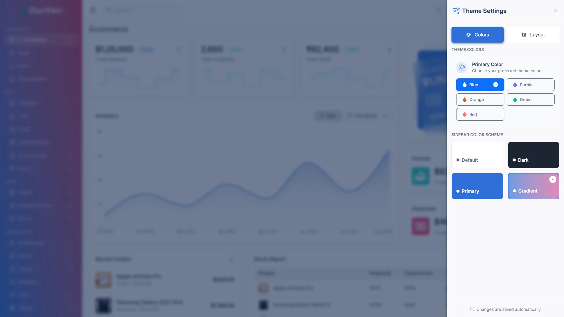 Durxen - React Admin Dashboard Template Modern Bootstrap Admin Panel Design