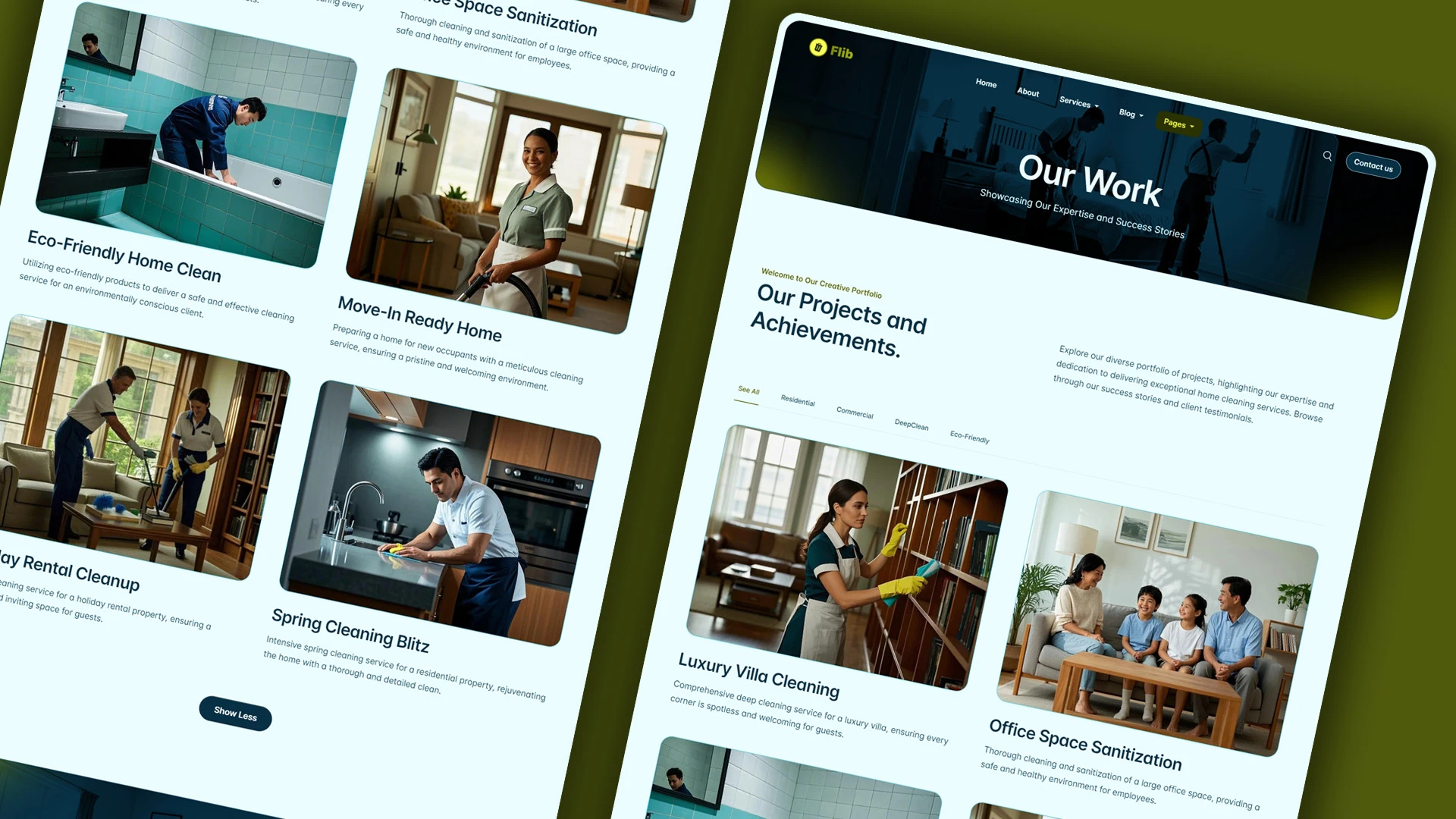 Flib - HTML Website Template For Premium Home Cleaning Services