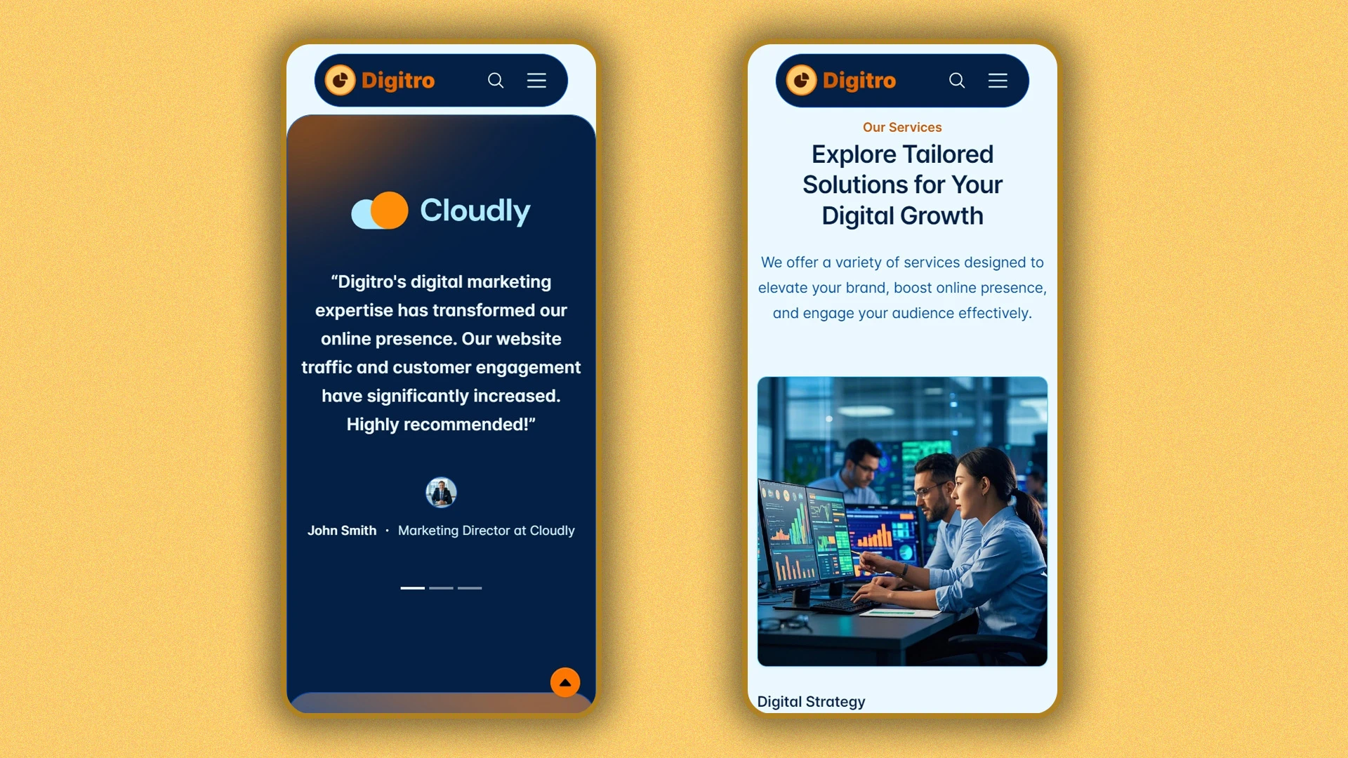 Digitro - Cutting-Edge Digital Marketing Agency HTML Website Template