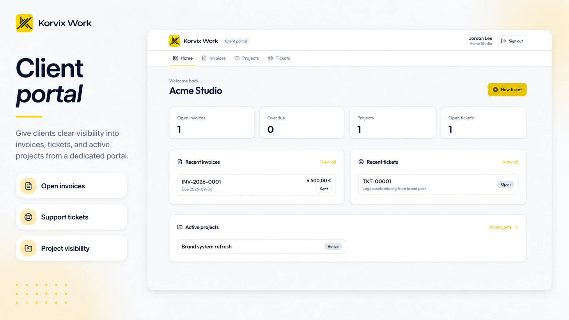 Korvix Work - Laravel & React Admin Dashboard