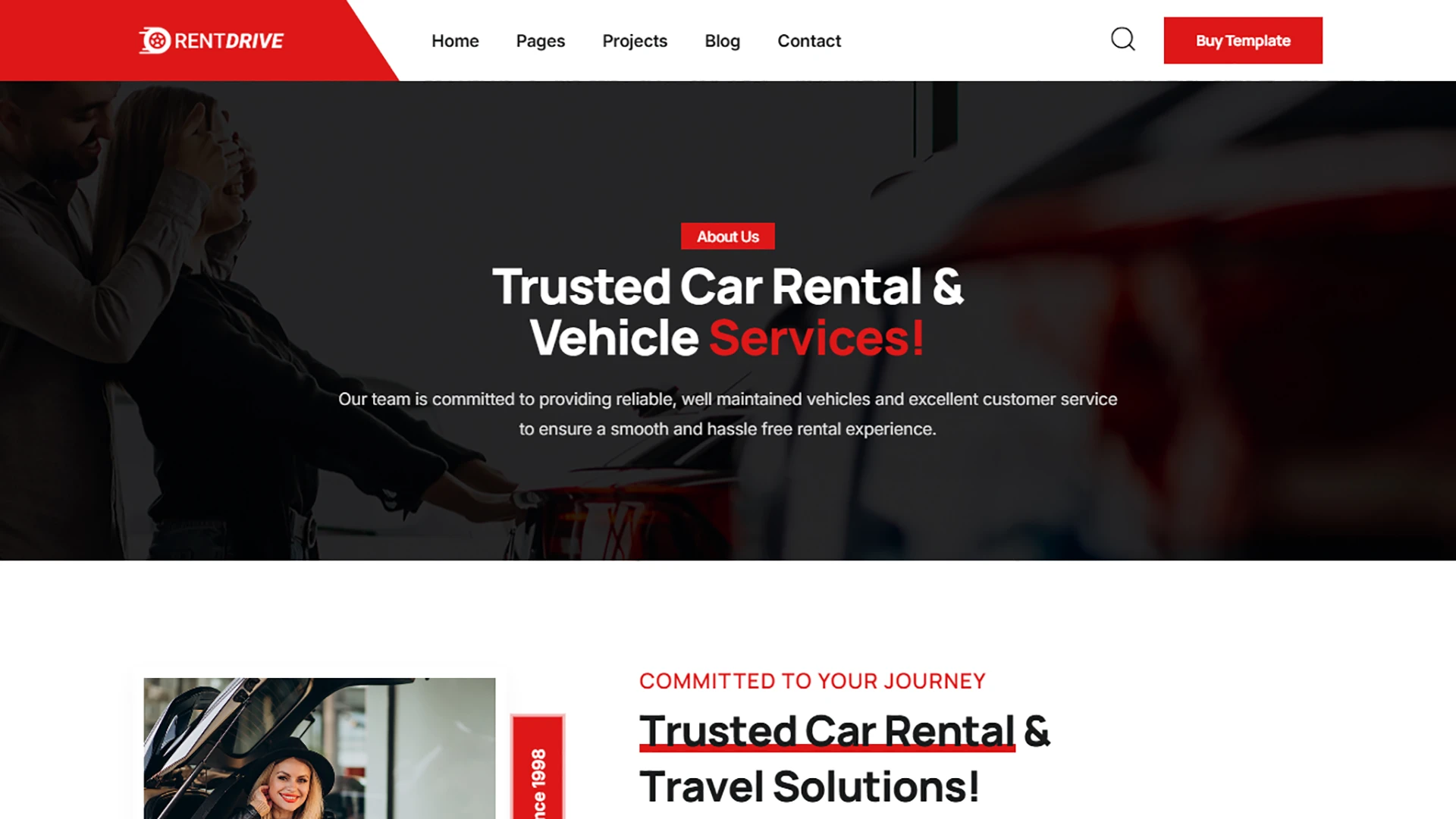 Rent Drive - Auto Rental HTML Website Template