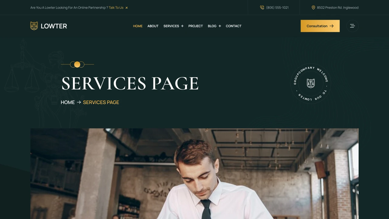 Lowter - Lawyer, Attorney & Law Firm Figma Template