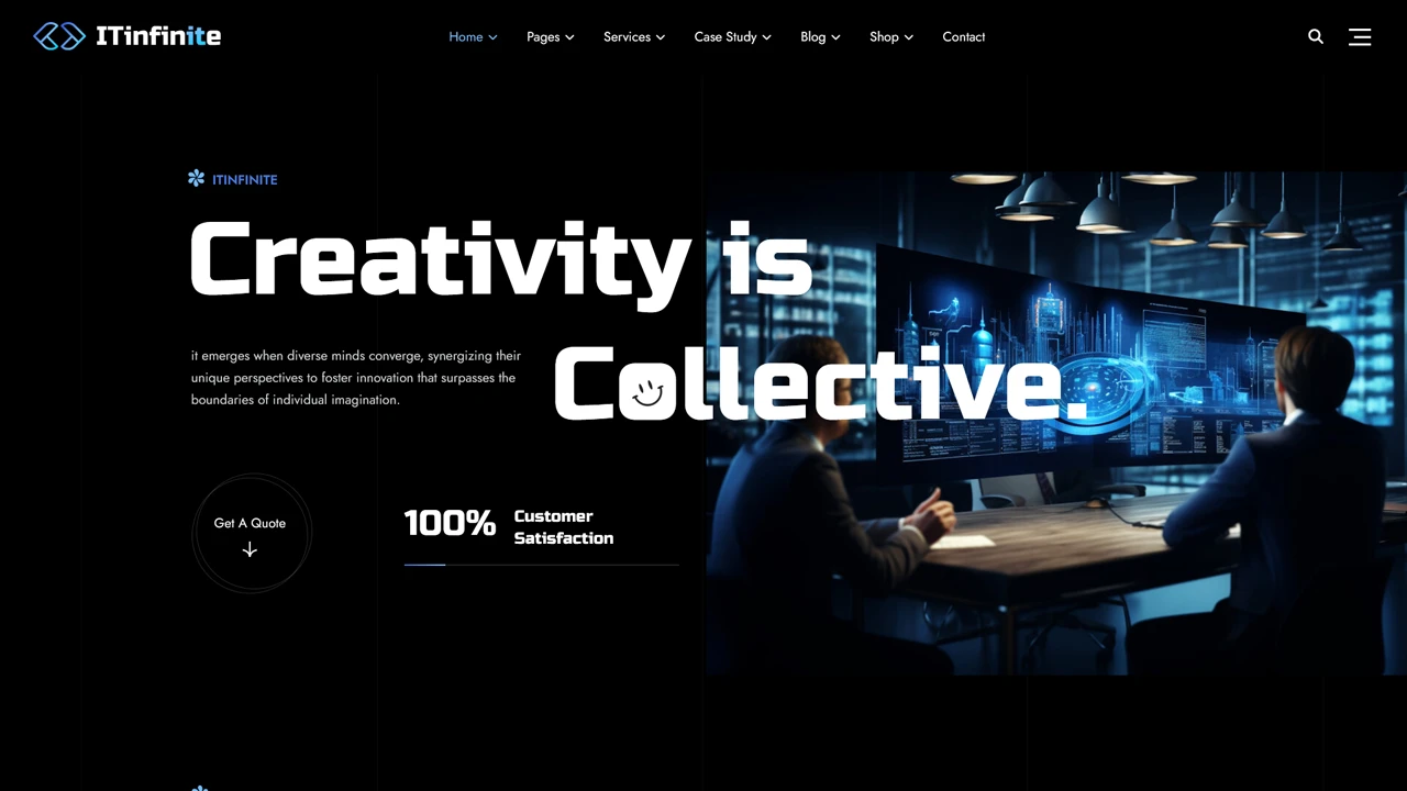 IT Infinite - IT Solutions and Services Elementor WordPress Theme