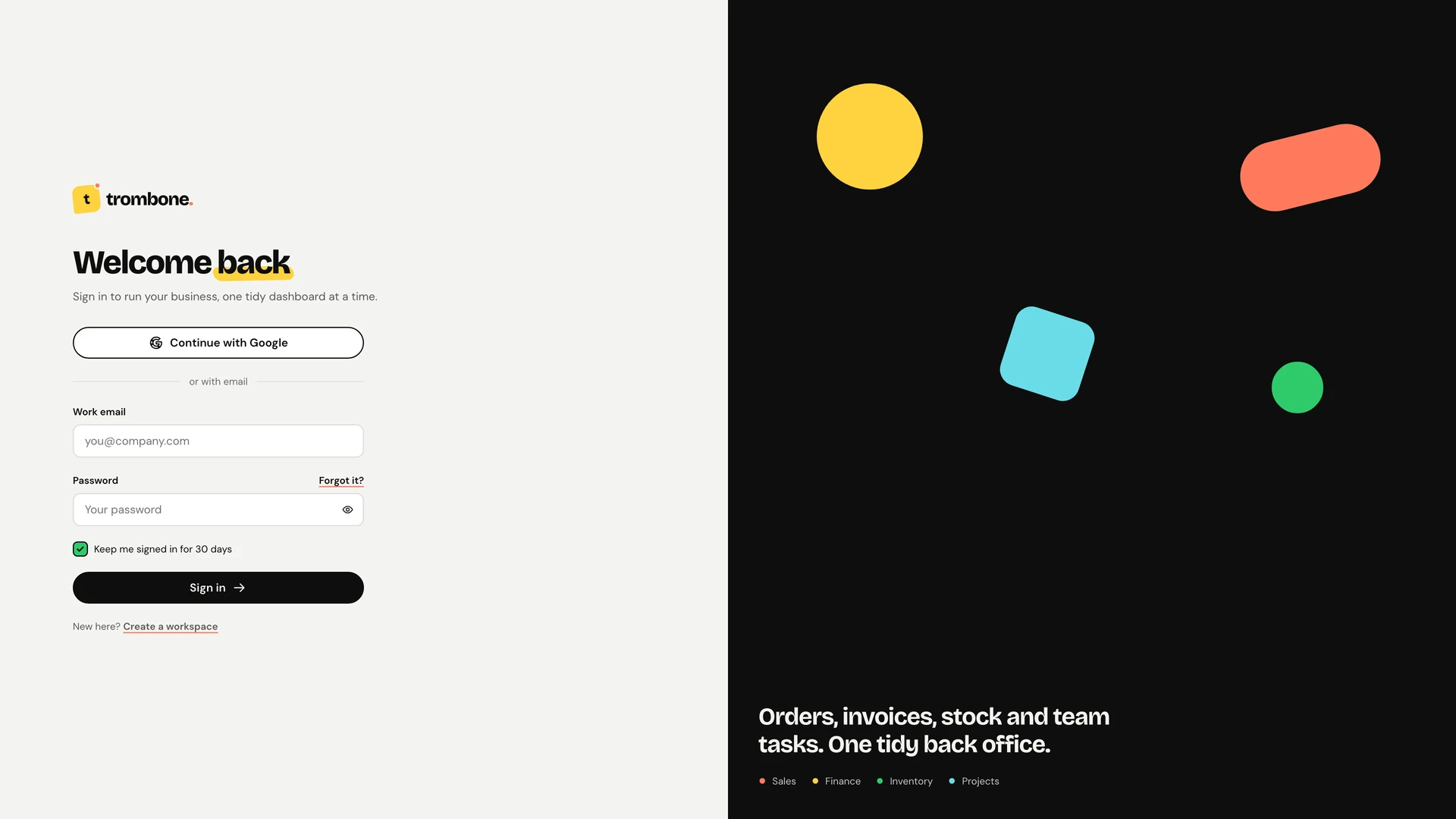 Trombone - Minimalist & Playful ERP Admin Dashboard Template
