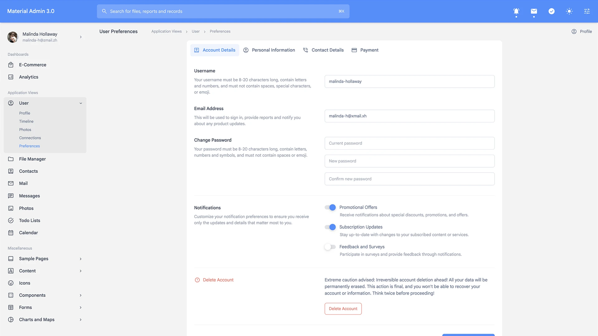 Material Admin - Responsive Admin Template