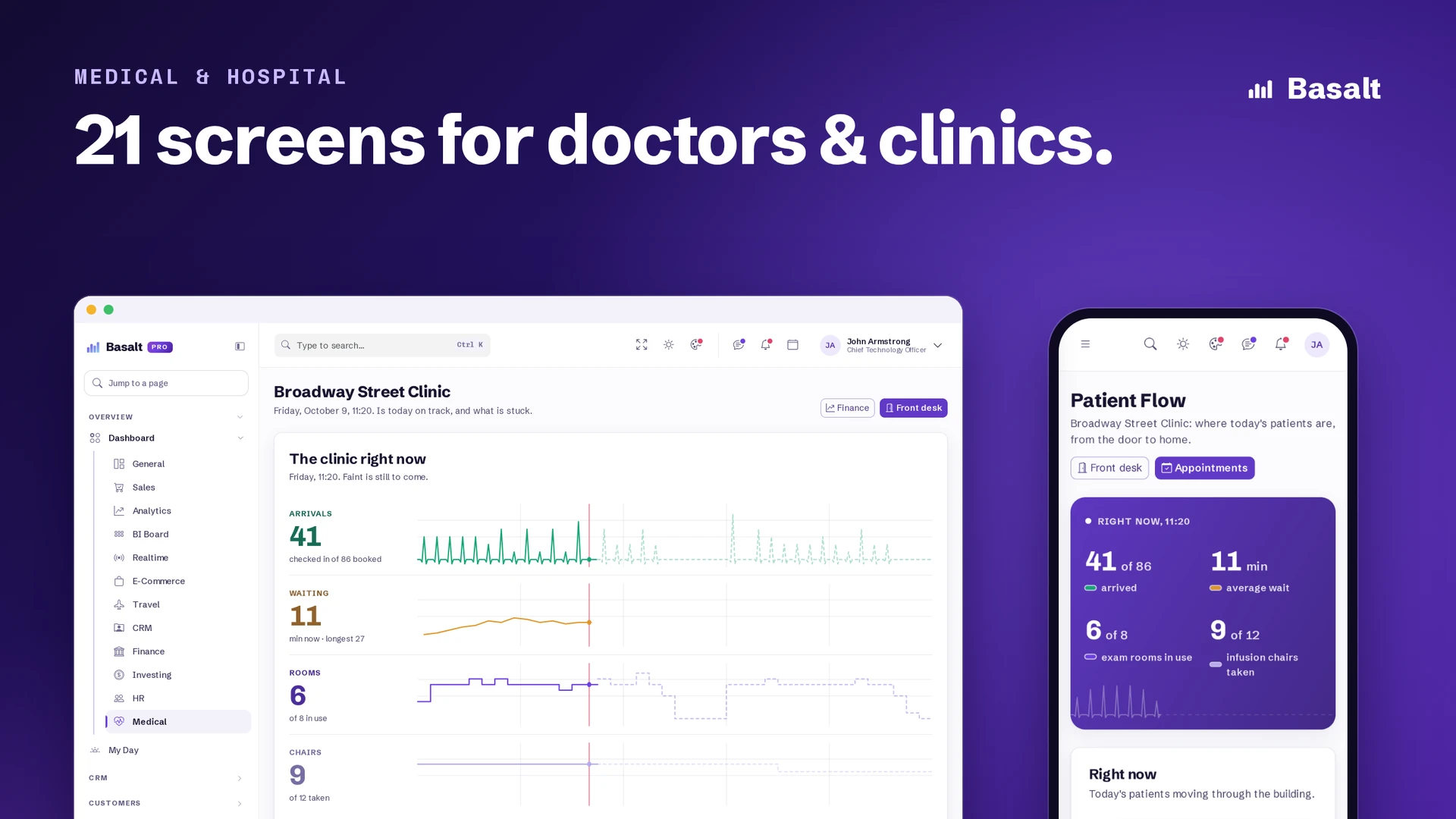 Basalt - Multipurpose AI, CRM, HRM, eCommerce & ERP Bootstrap Admin Template (Screenshot 8 of 11)