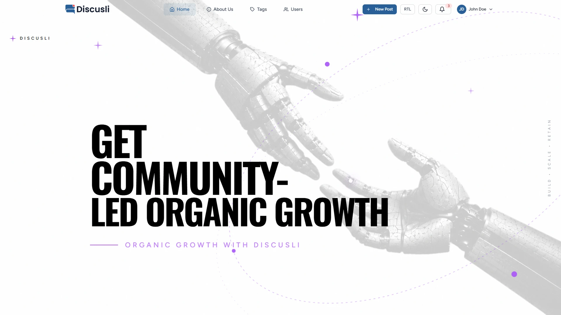 Discusli - Forum Website Template Modern Community Platform Design