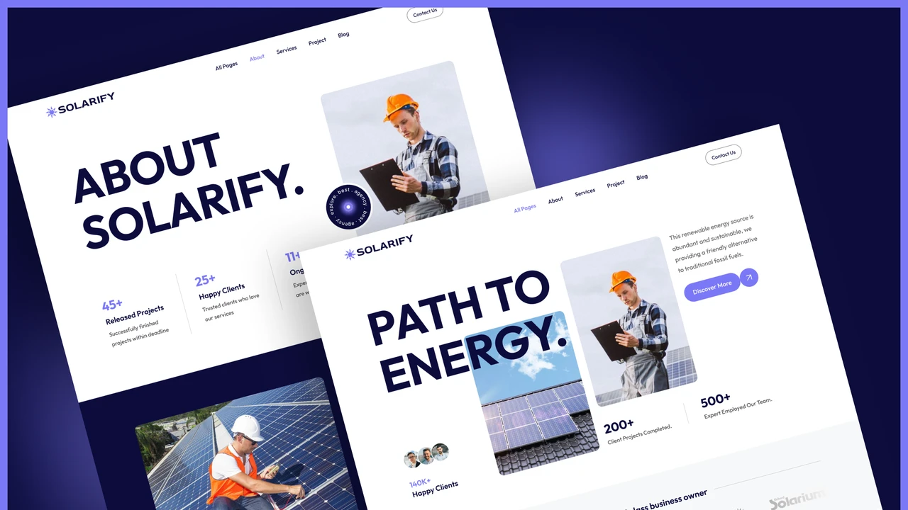 Solarify - Solar & Renewable Energy Figma Website Template