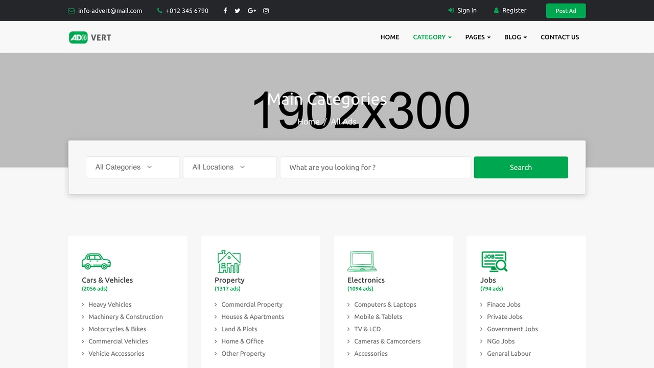 Advert - Classified Ads Template
